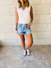 White Shoe Lace Top