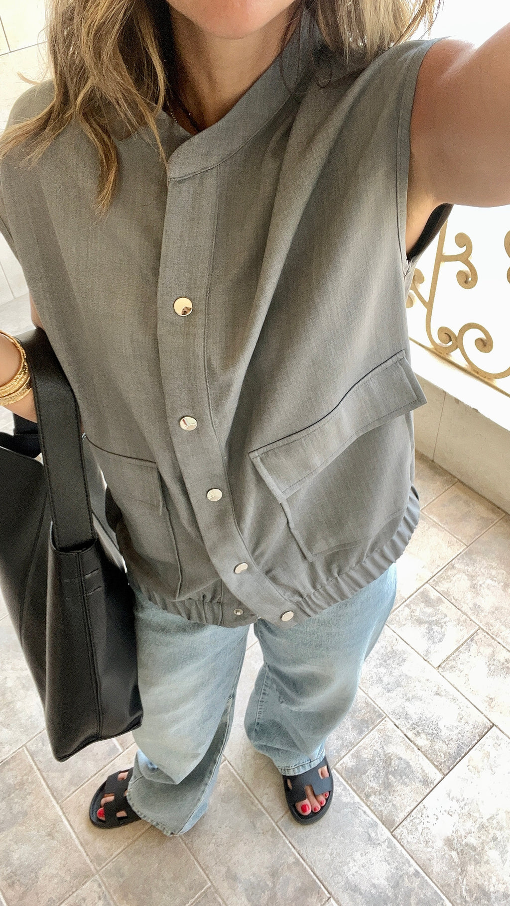 Grey Safari Light Vest