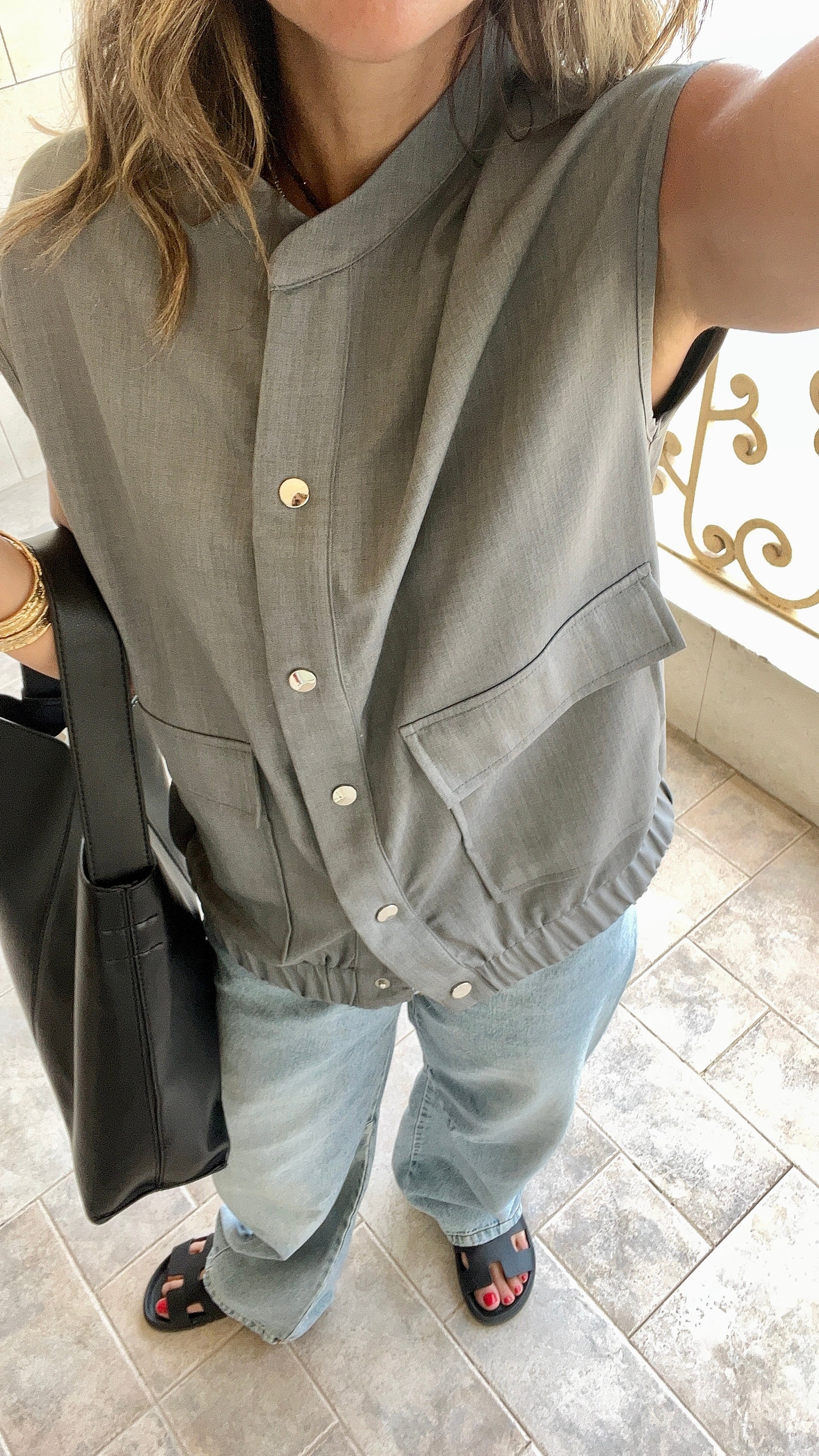 Grey Safari Light Vest