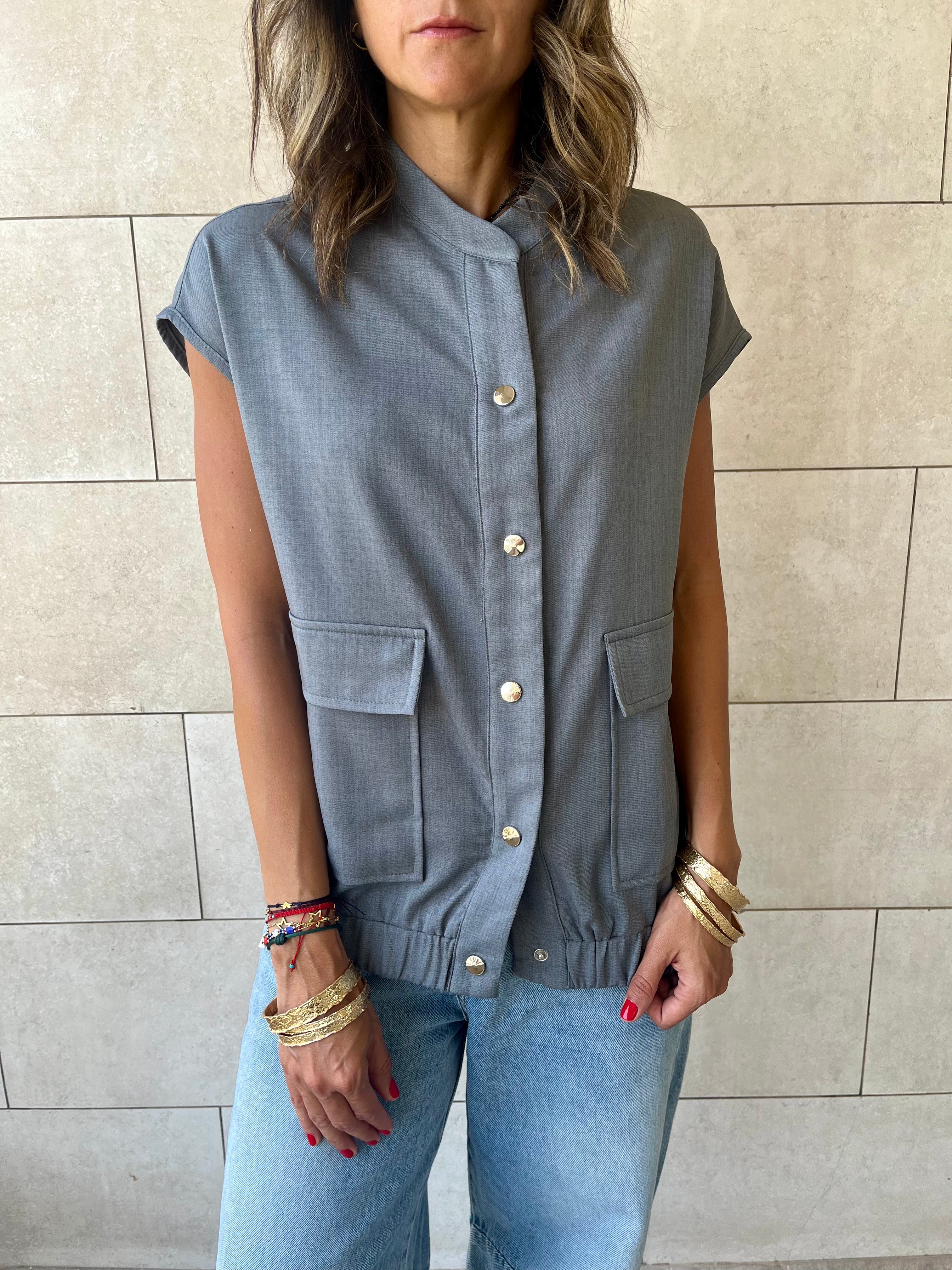 Grey Safari Light Vest