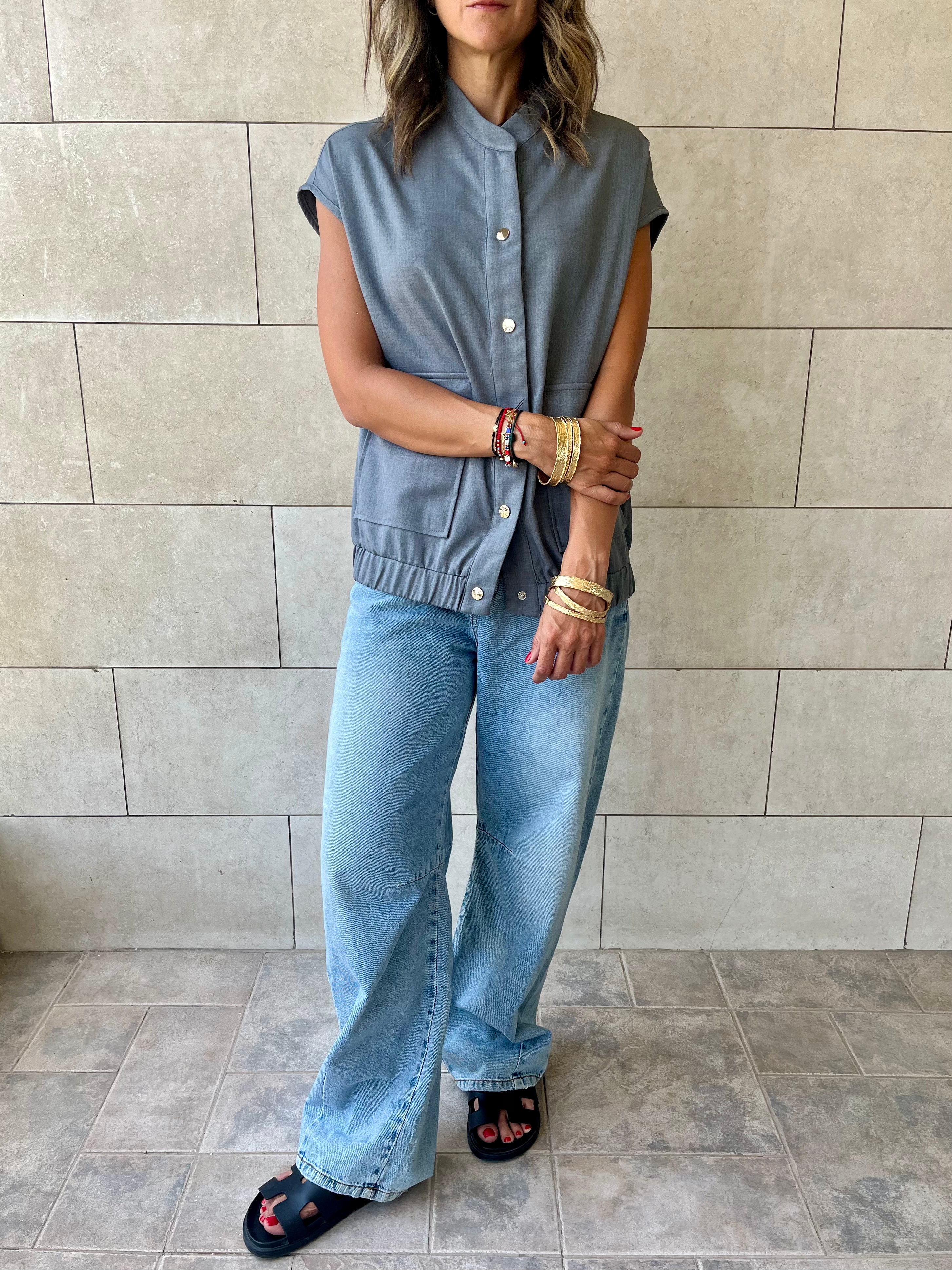 Grey Safari Light Vest