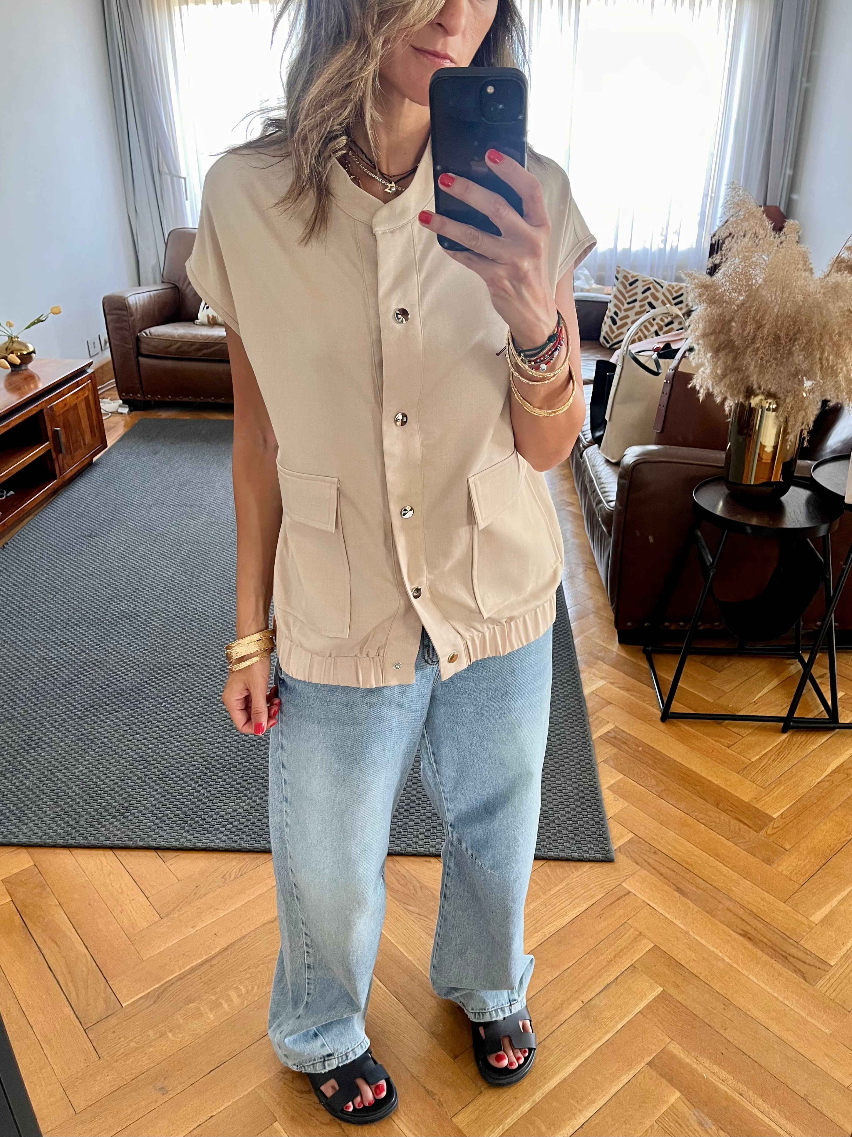 Beige Safari Light Vest