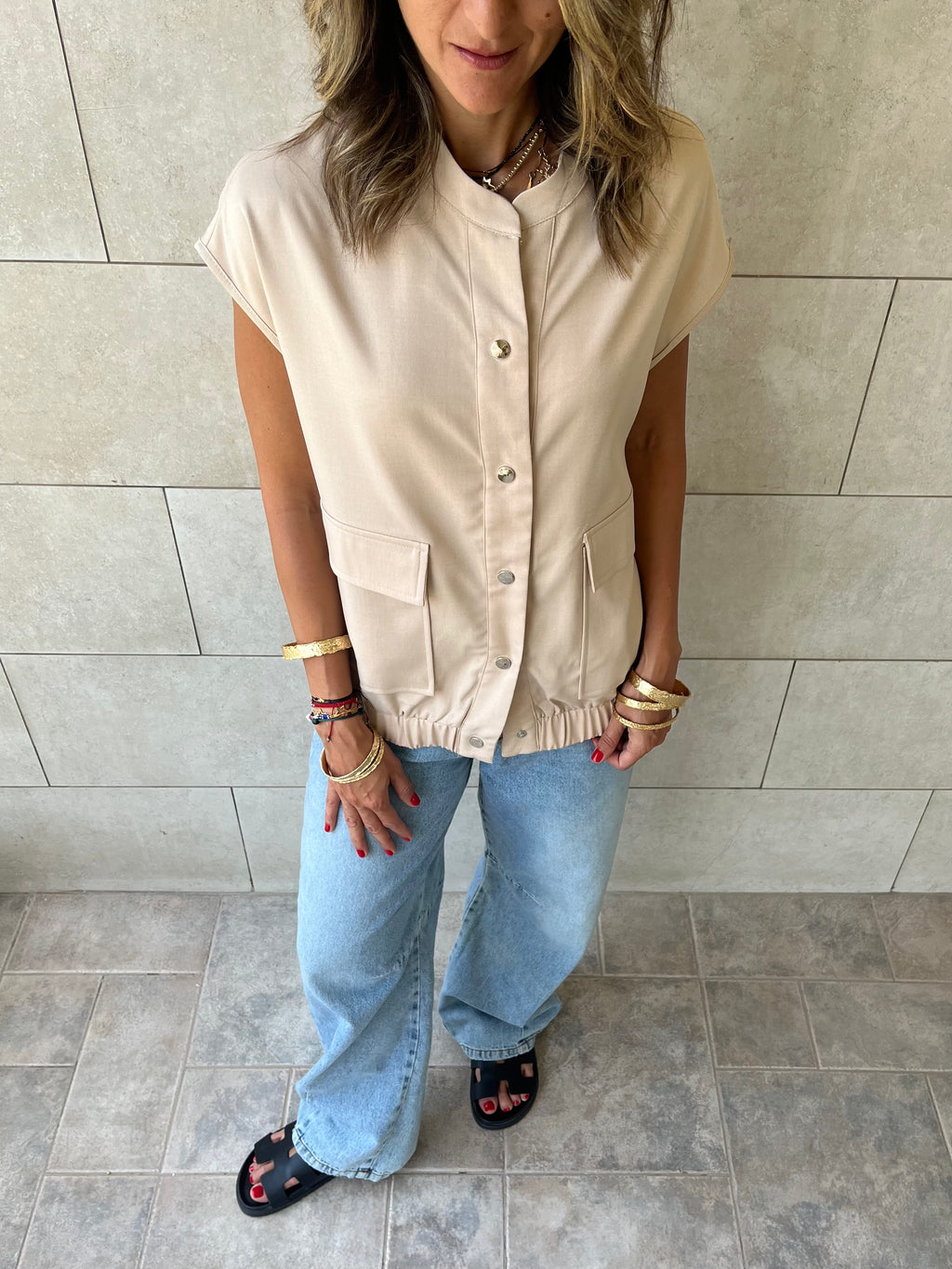 Beige Safari Light Vest