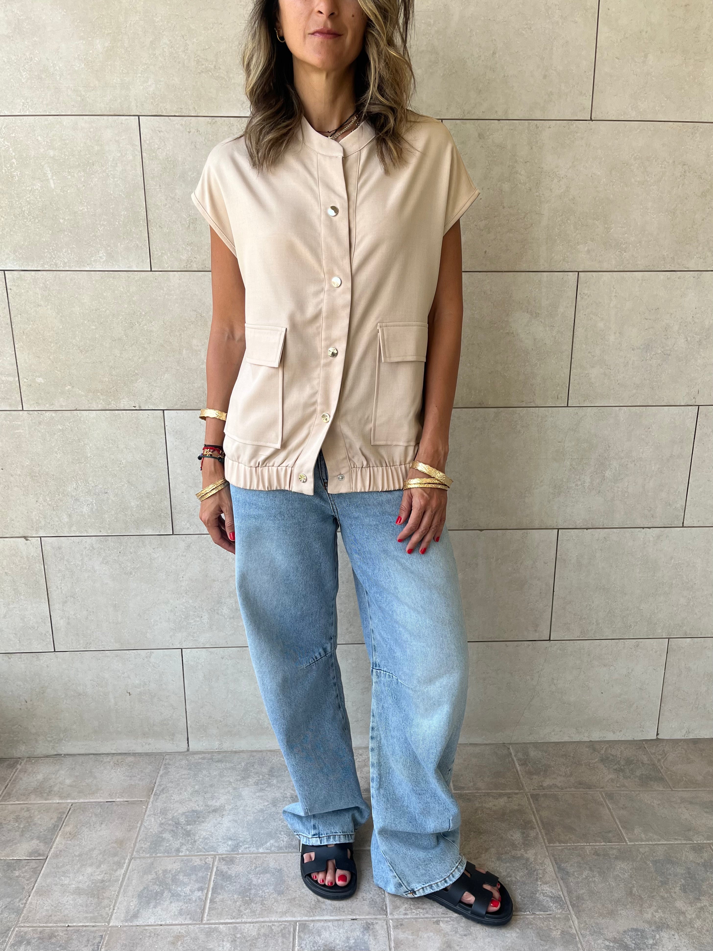 Beige Safari Light Vest