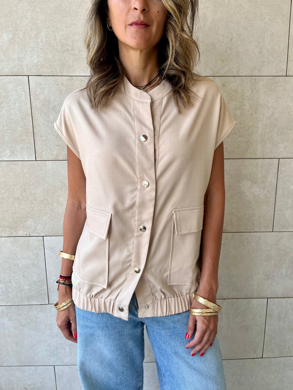 Beige Safari Light Vest