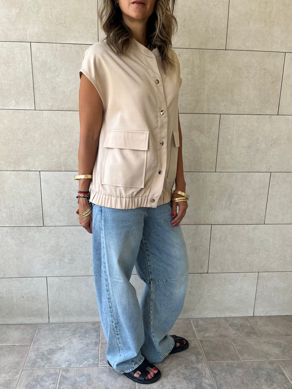 Beige Safari Light Vest