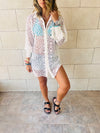 White Lace Like Mesh Like Shirt