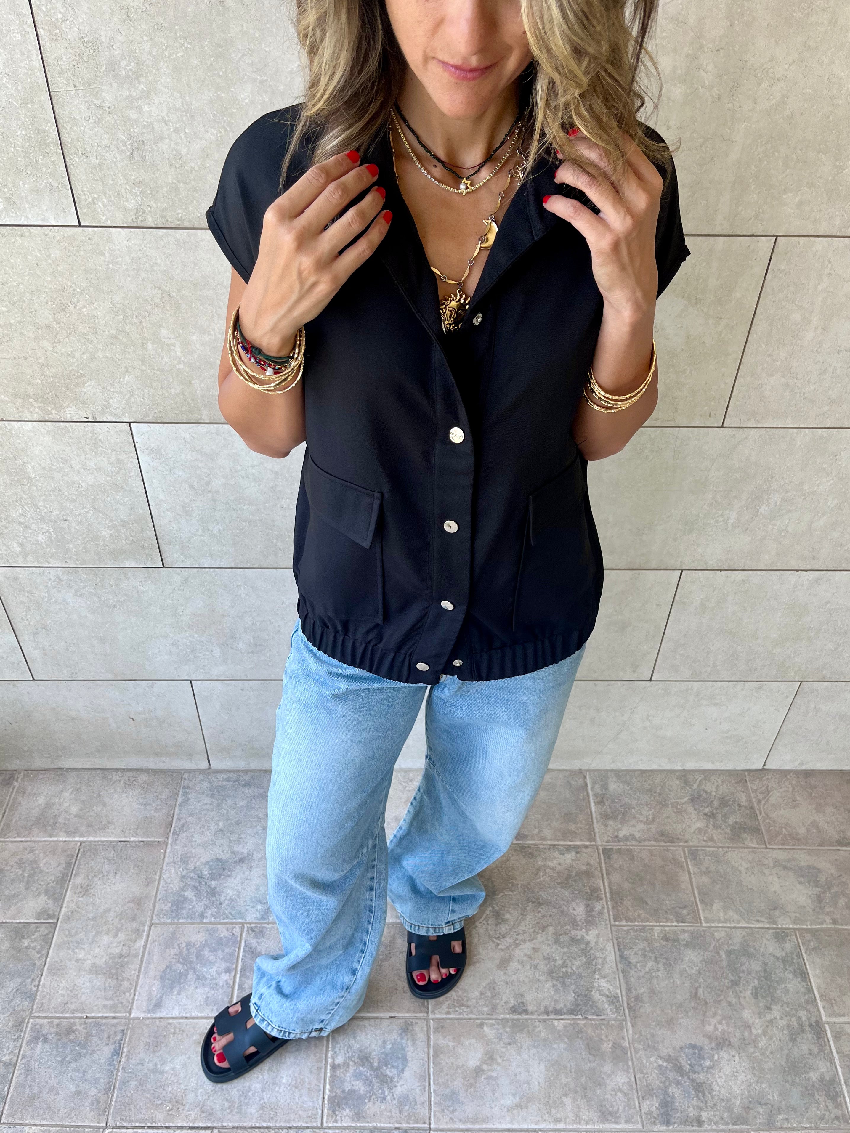 Black Safari Light Vest