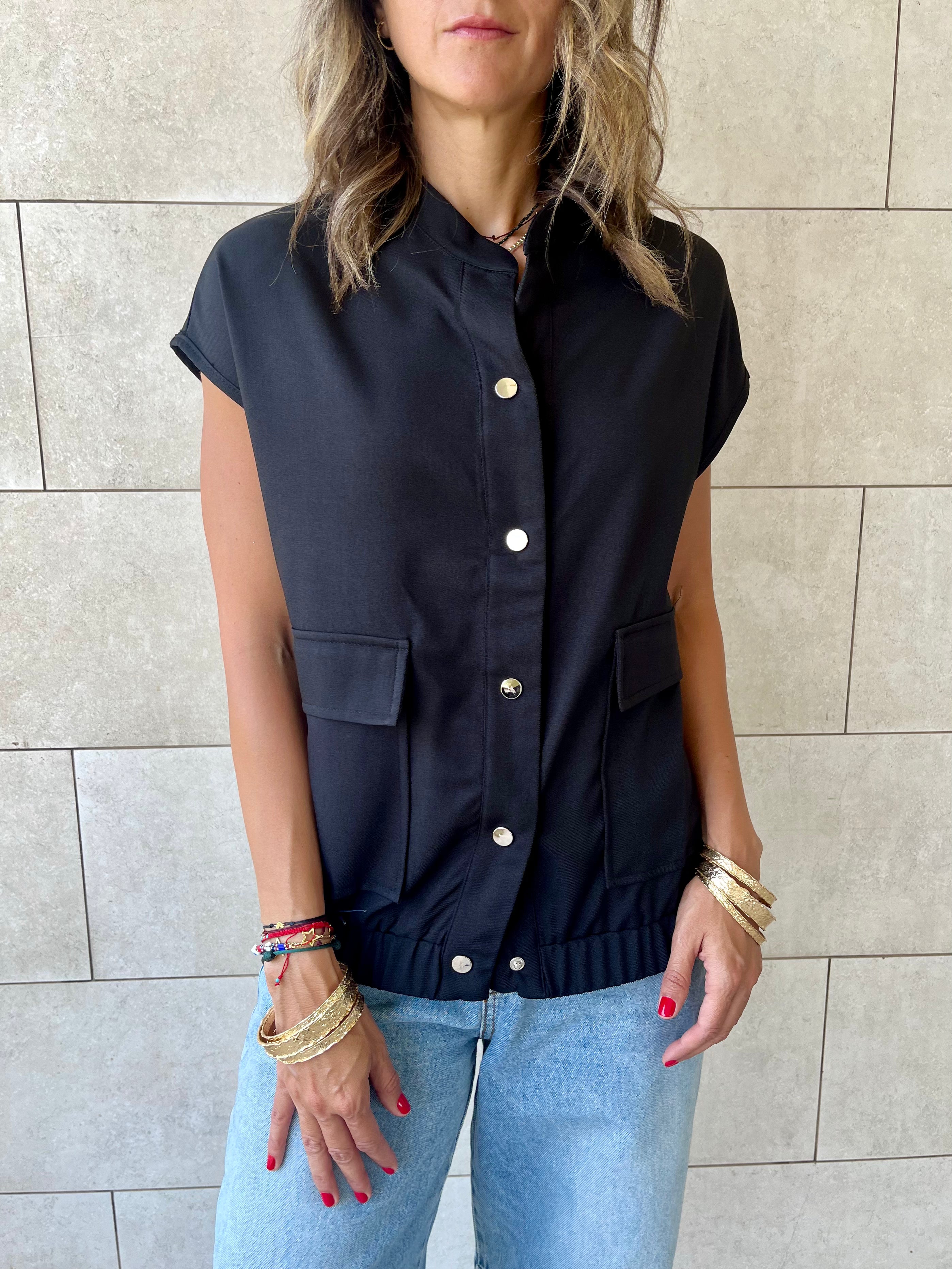 Black Safari Light Vest