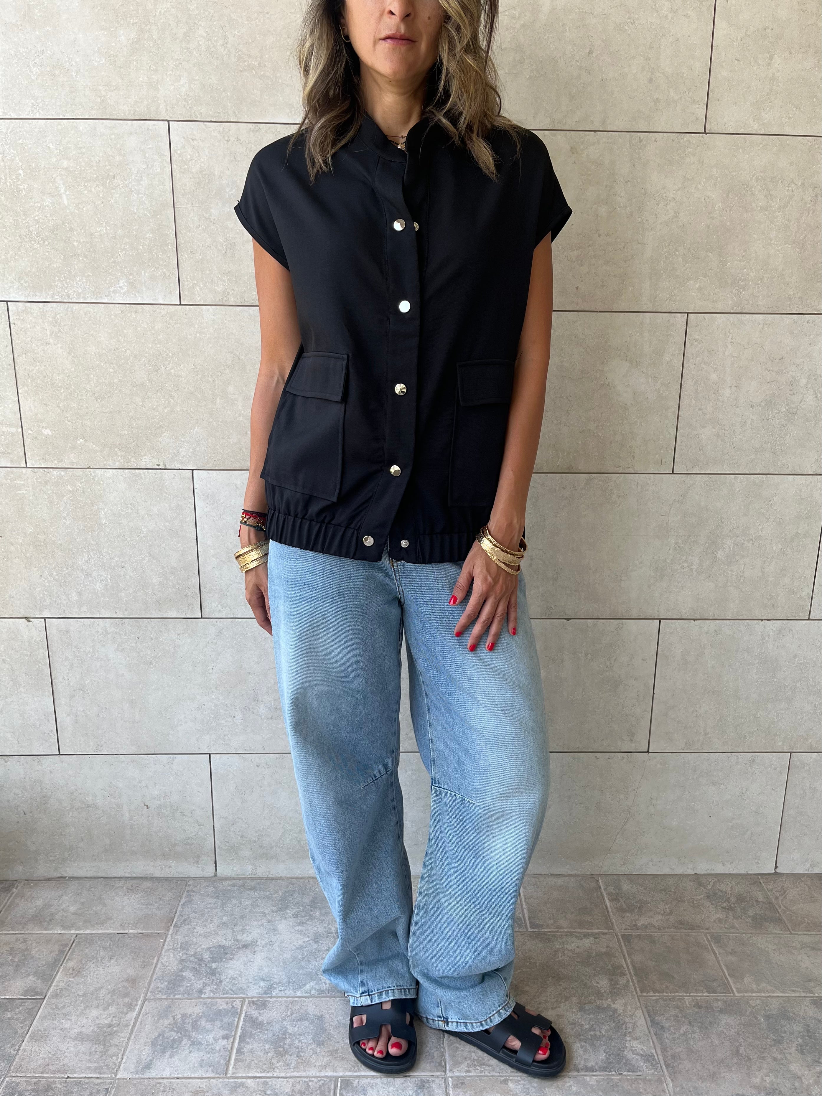 Black Safari Light Vest