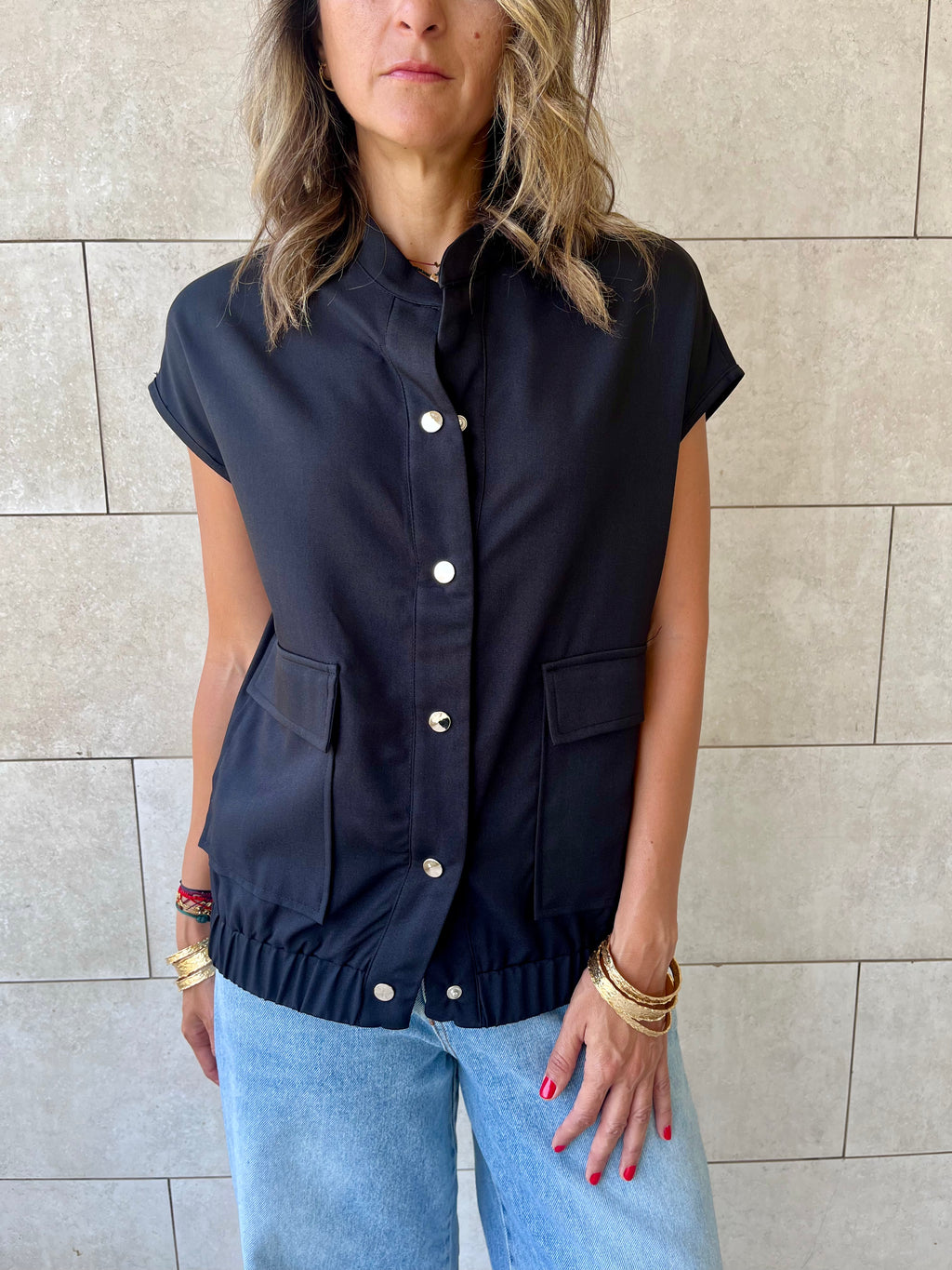 Black Safari Light Vest