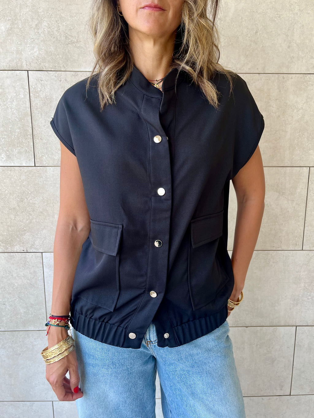 Black Safari Light Vest