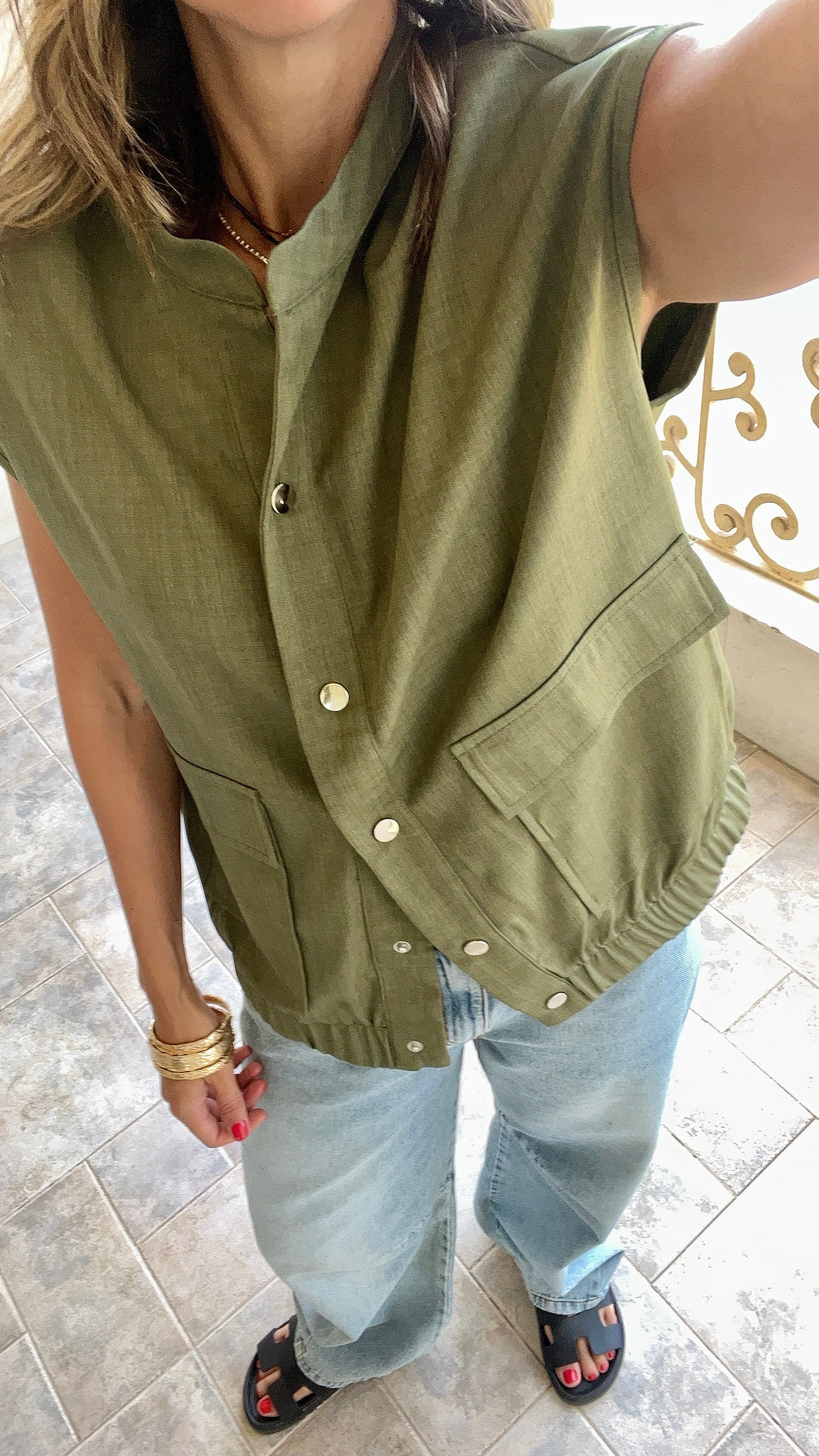 Olive Safari Light Vest