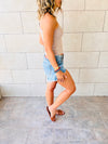 Taupe Simple Cool Off Shoulder Top