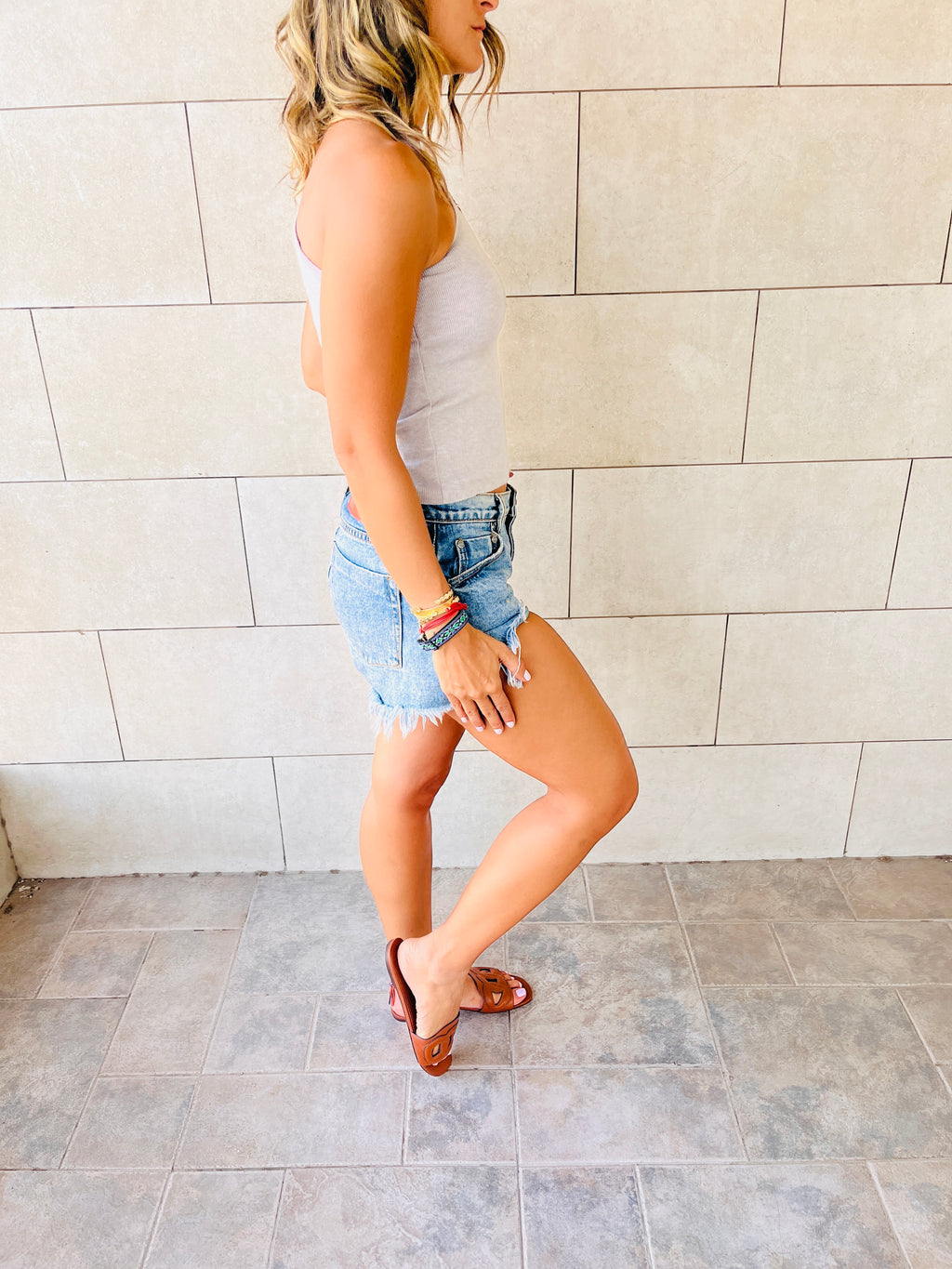 Grey Simple Cool Off Shoulder Top