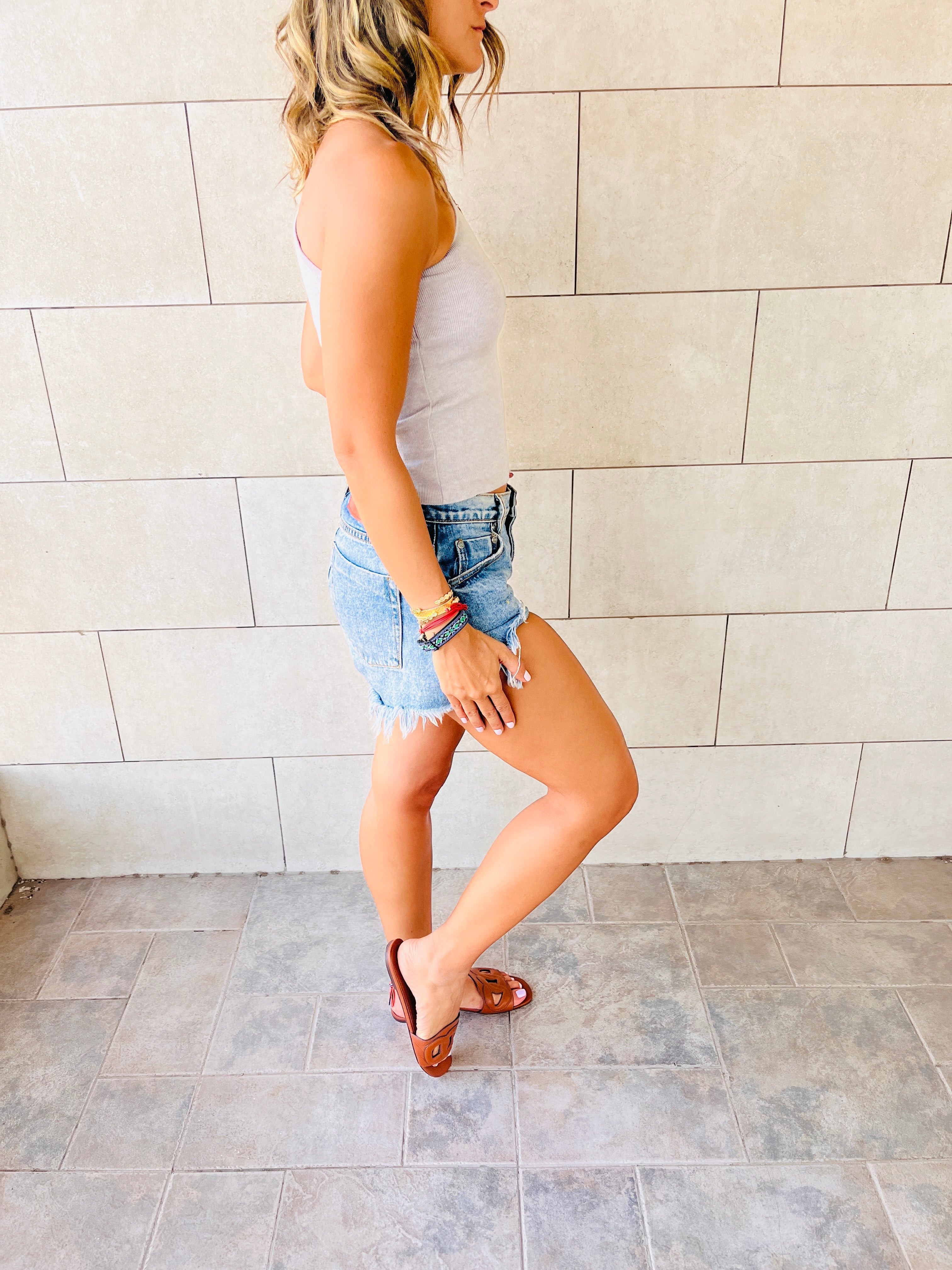 Grey Simple Cool Off Shoulder Top
