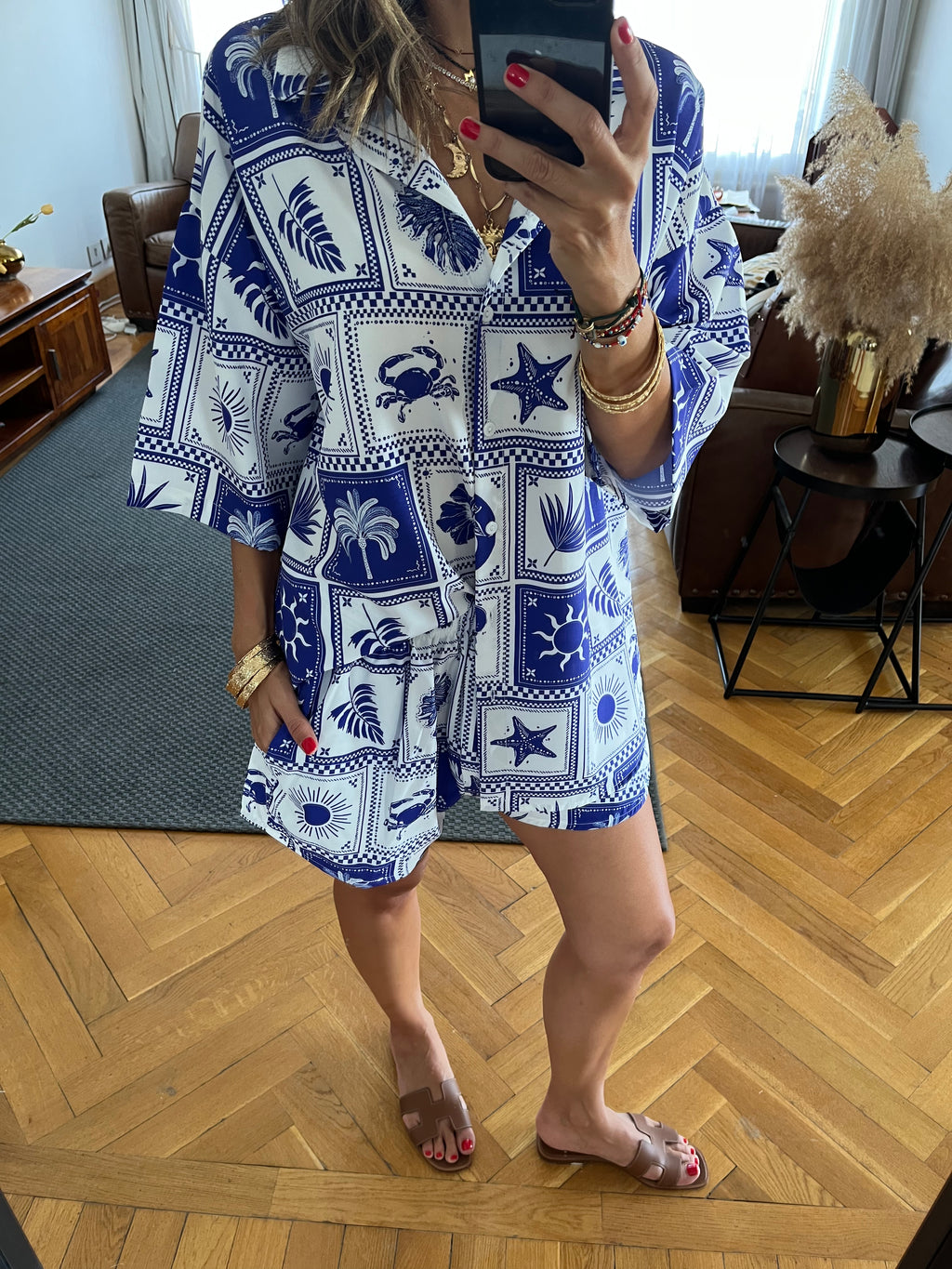 Blues Printed Short Sleeve Shirt