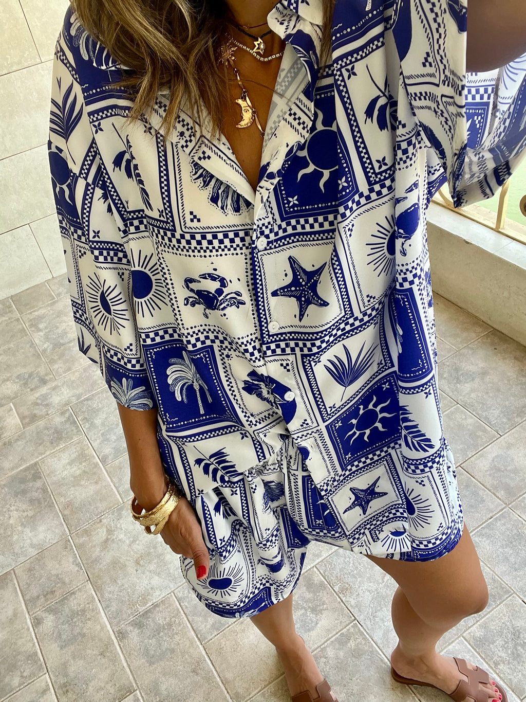 Blues Printed Short Sleeve Shirt