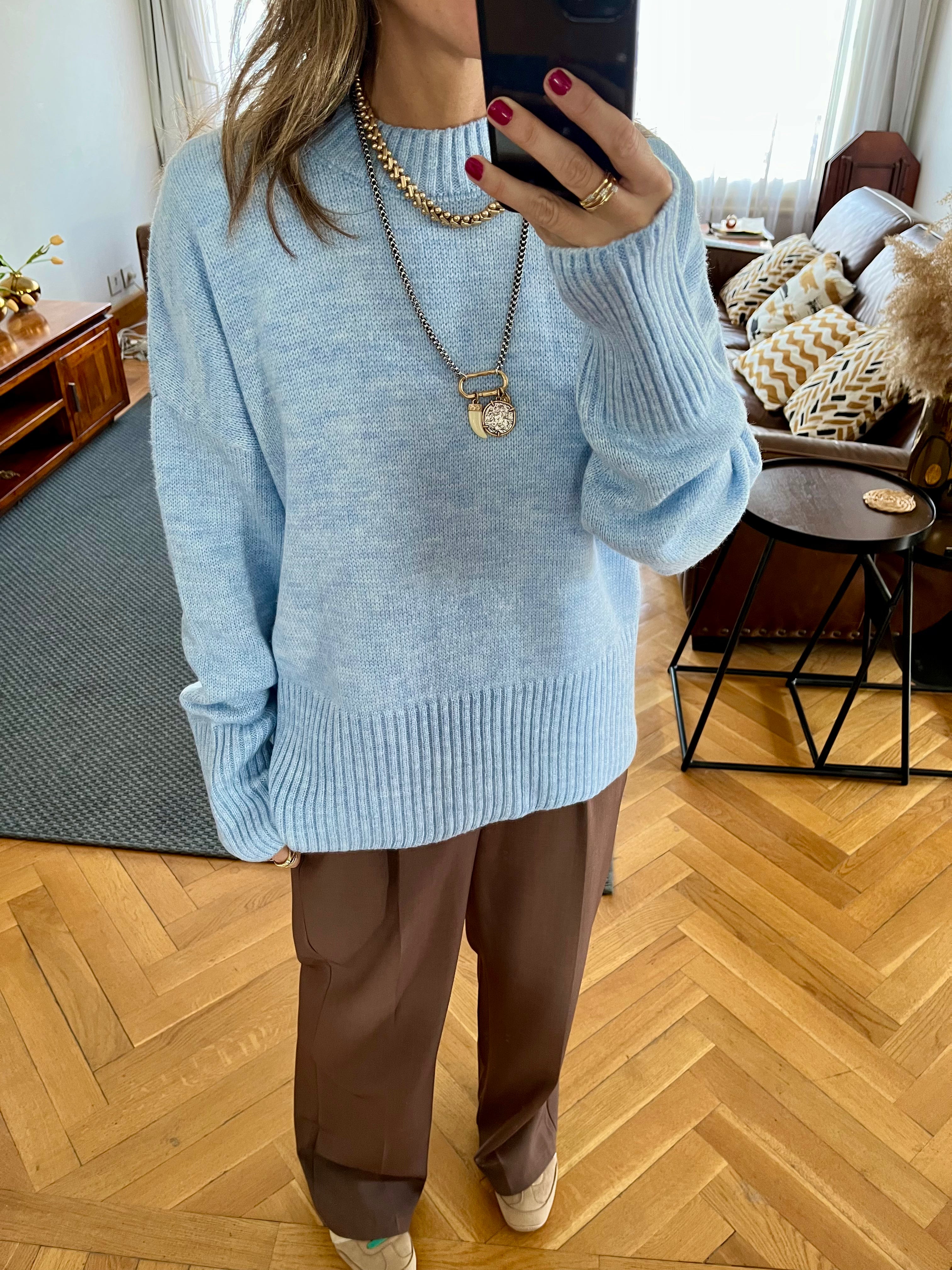 Baby Blue Soft Cozy Pullover