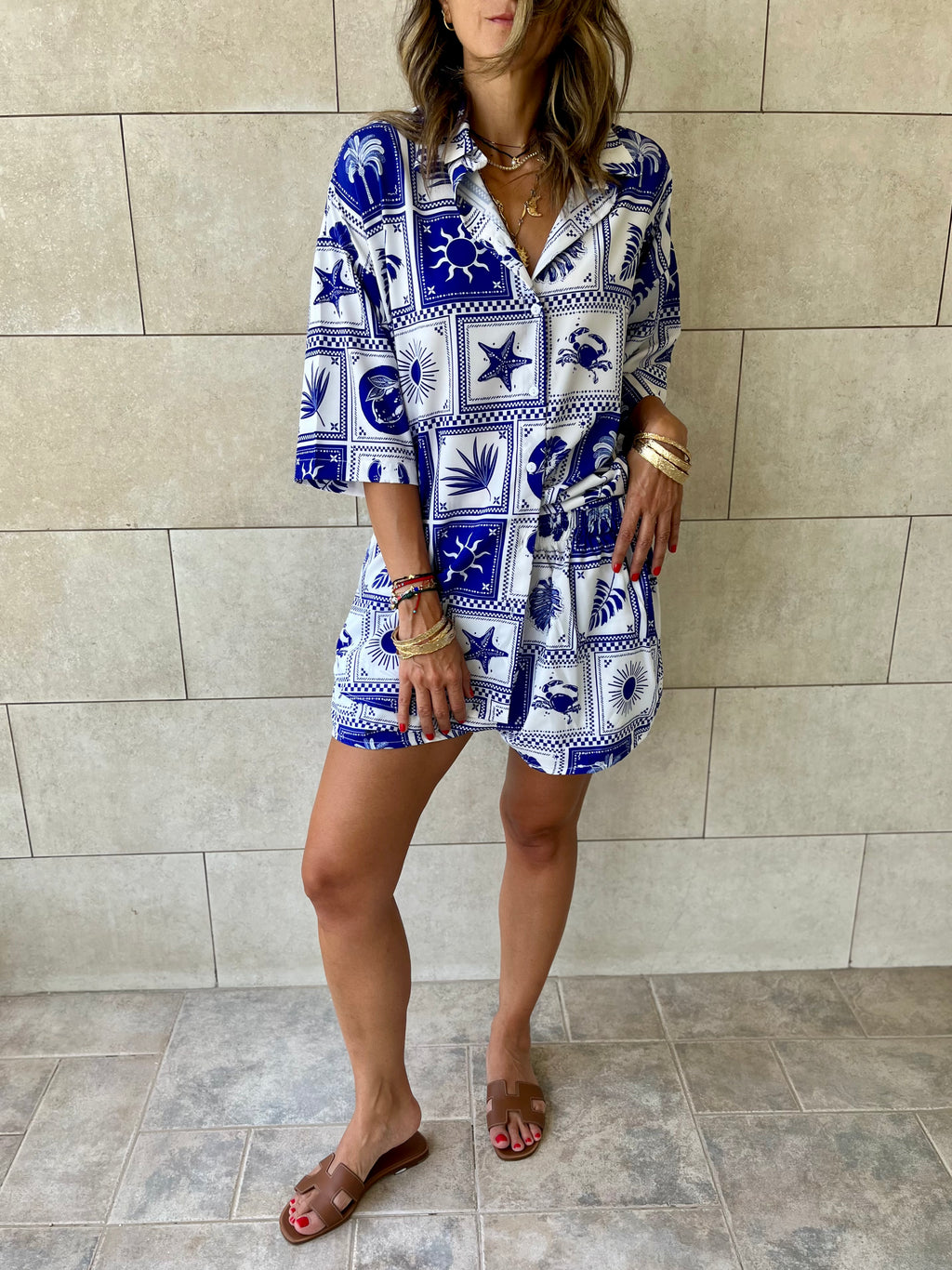 Blues Printed Short Sleeve Shirt