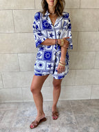 Blues Printed Short Sleeve Shirt