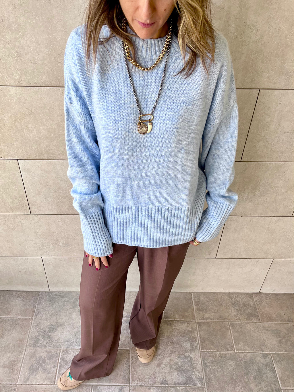 Baby Blue Soft Cozy Pullover
