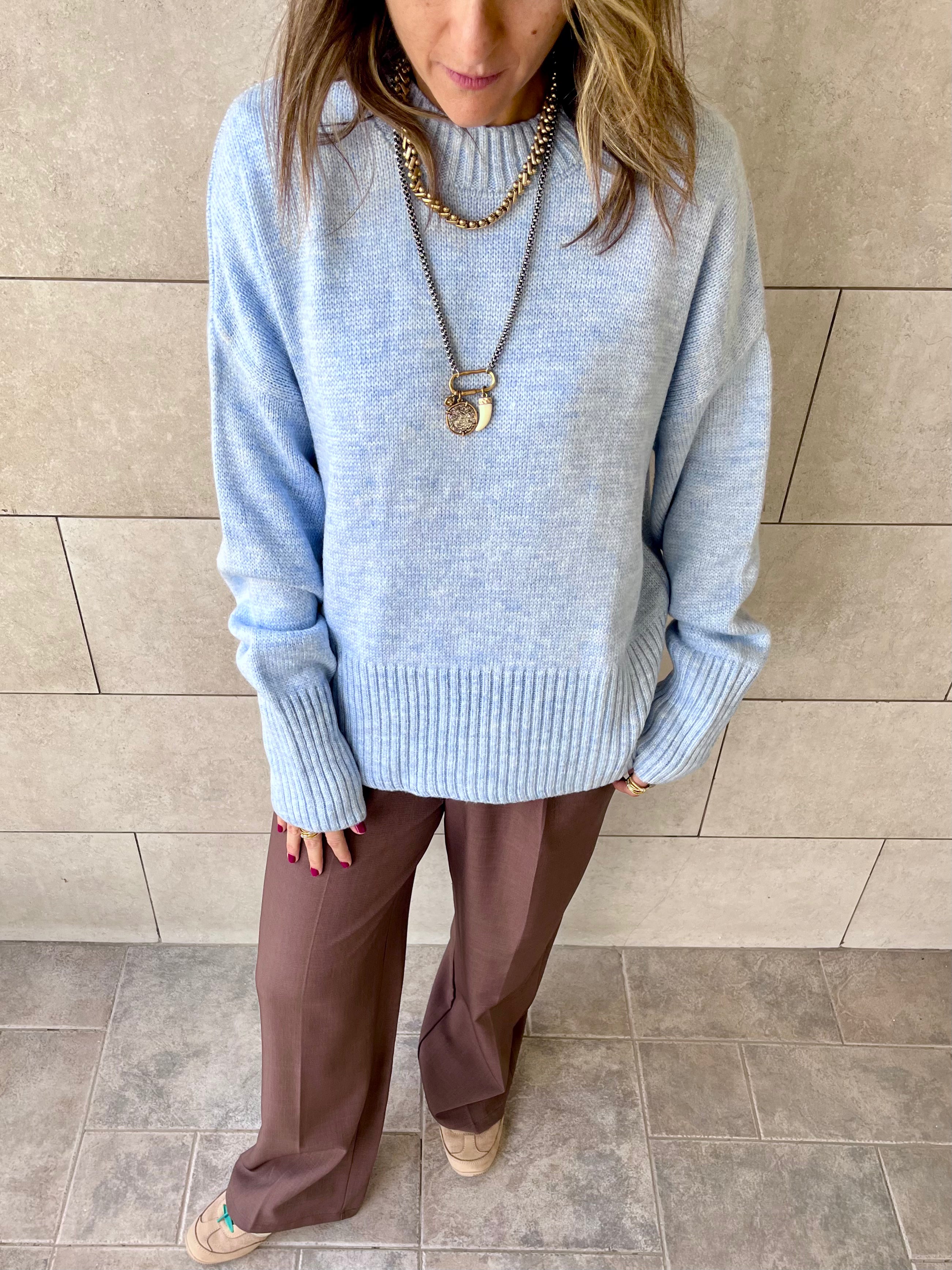 Baby Blue Soft Cozy Pullover