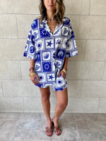 Blues Printed Short Sleeve Shirt