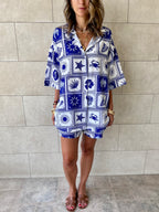 Blues Printed Short Sleeve Shirt