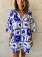 Blues Printed Short Sleeve Shirt