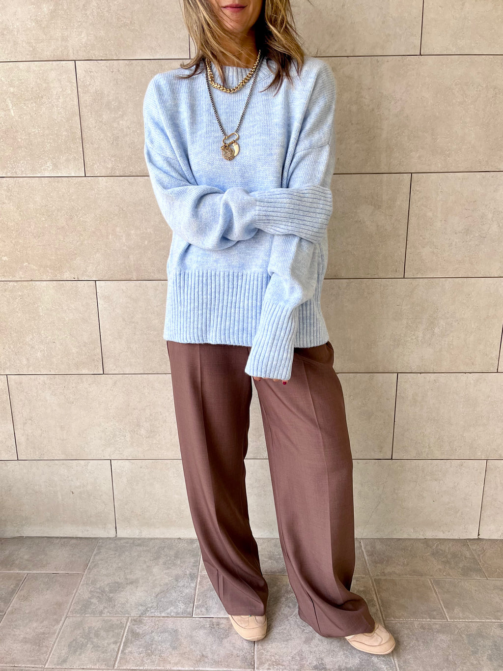 Baby Blue Soft Cozy Pullover