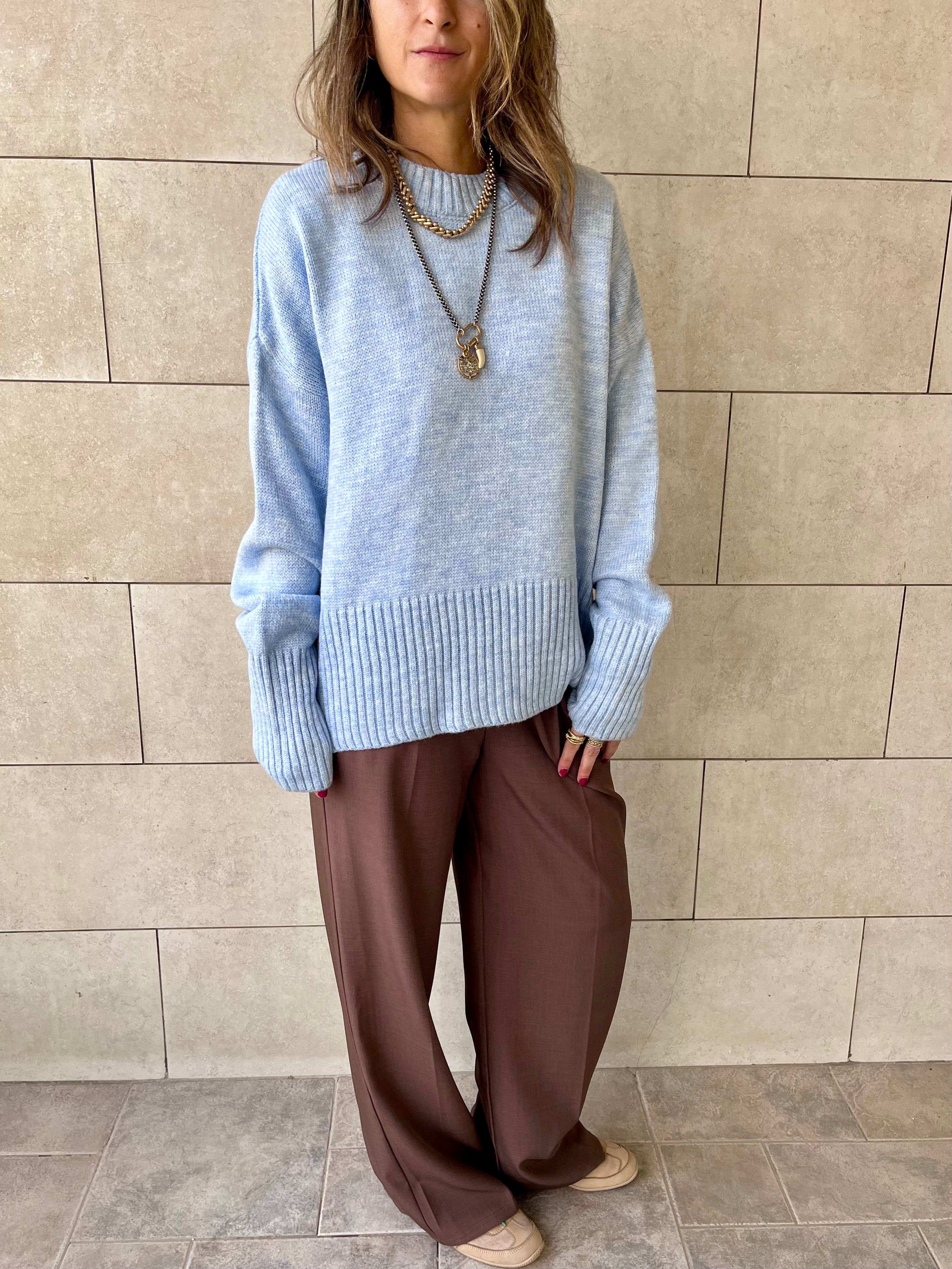 Baby Blue Soft Cozy Pullover