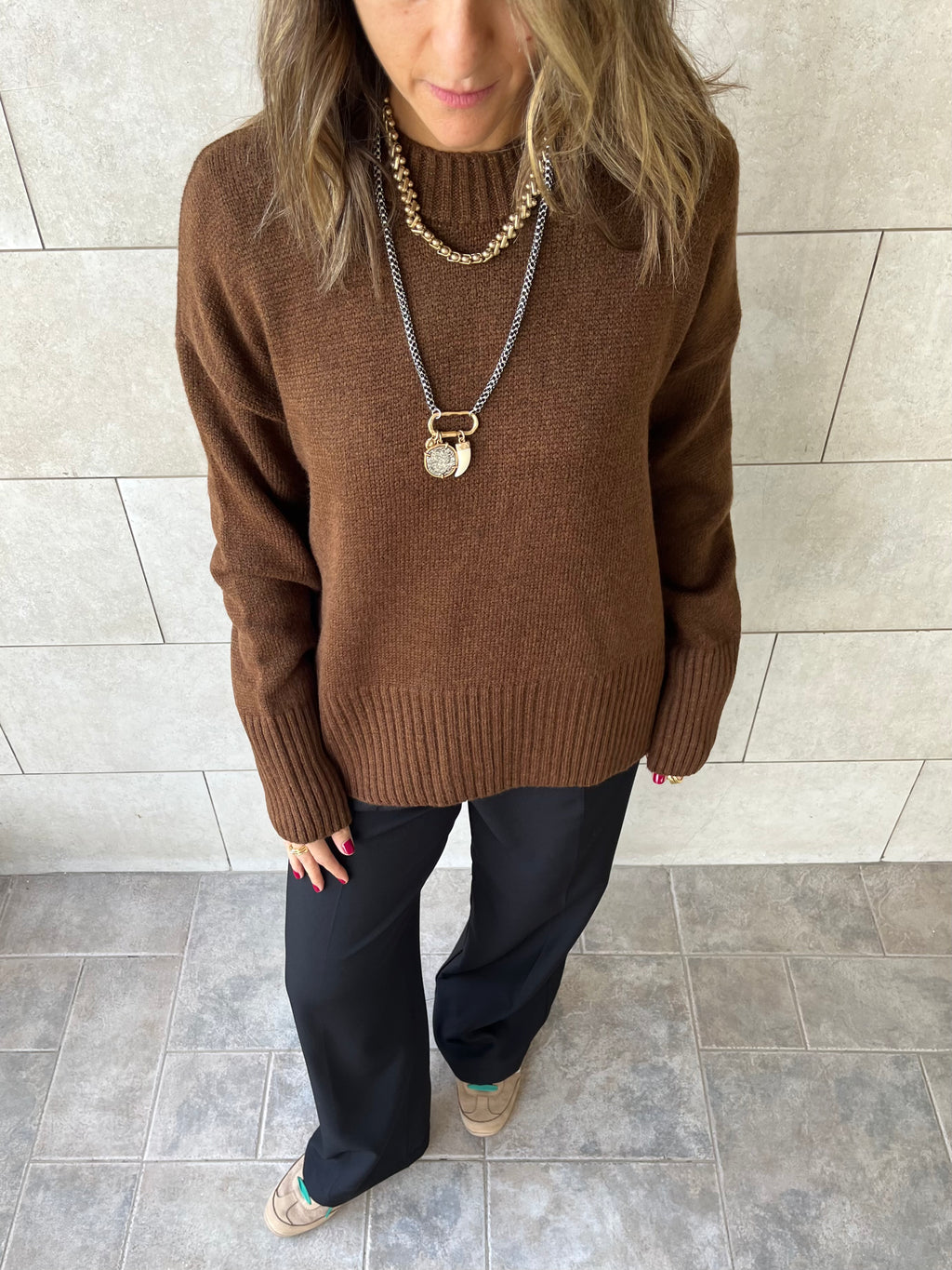 Brown Soft Cozy Pullover