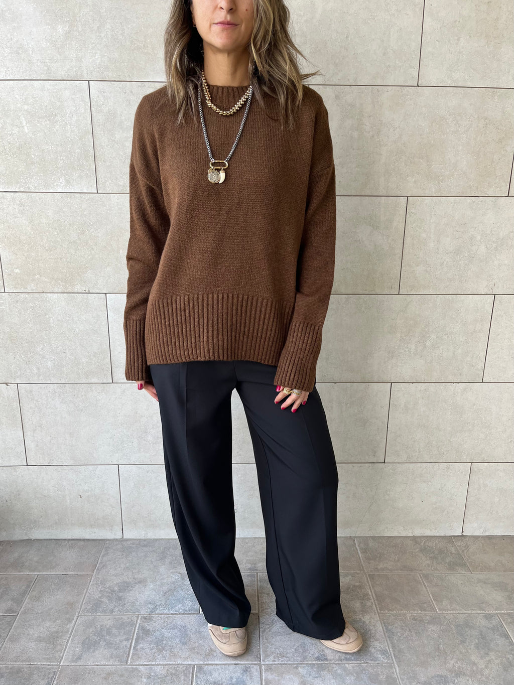 Brown Soft Cozy Pullover