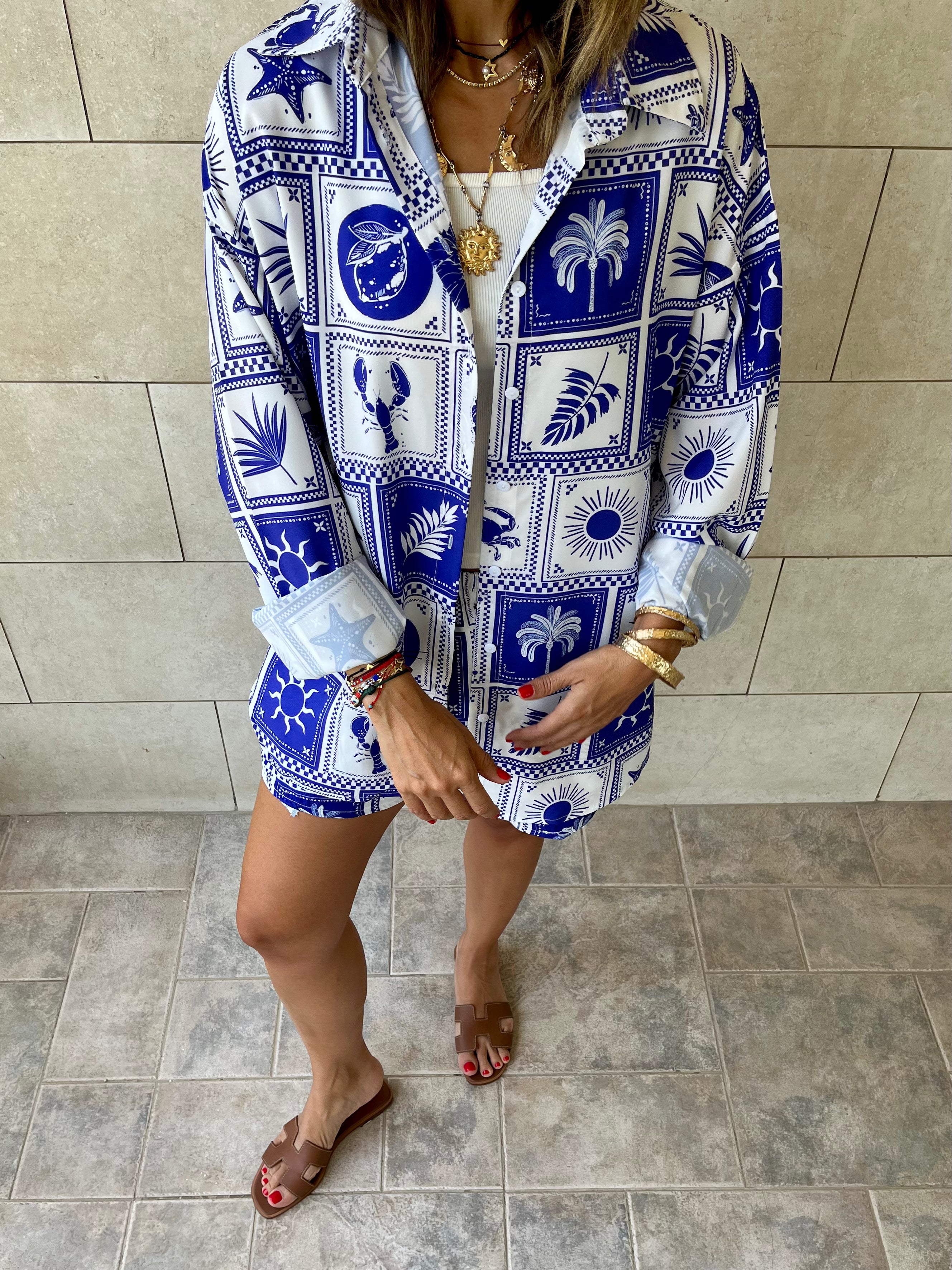 Blues Printed Long Sleeve Shirt