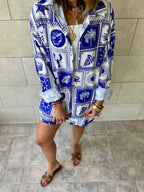 Blues Printed Short Sleeve Shirt