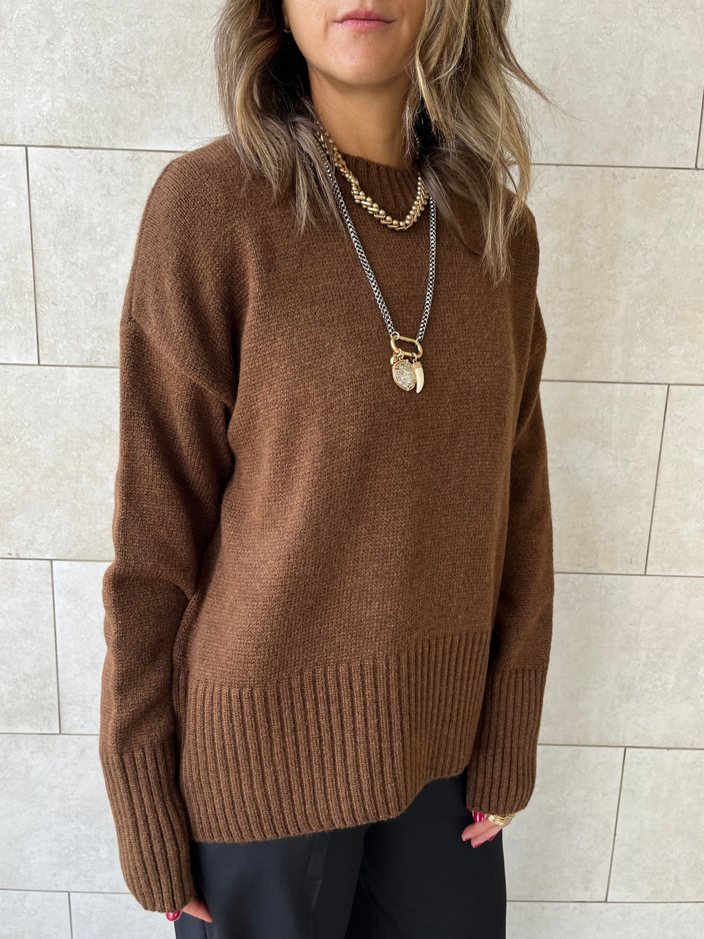 Brown Soft Cozy Pullover