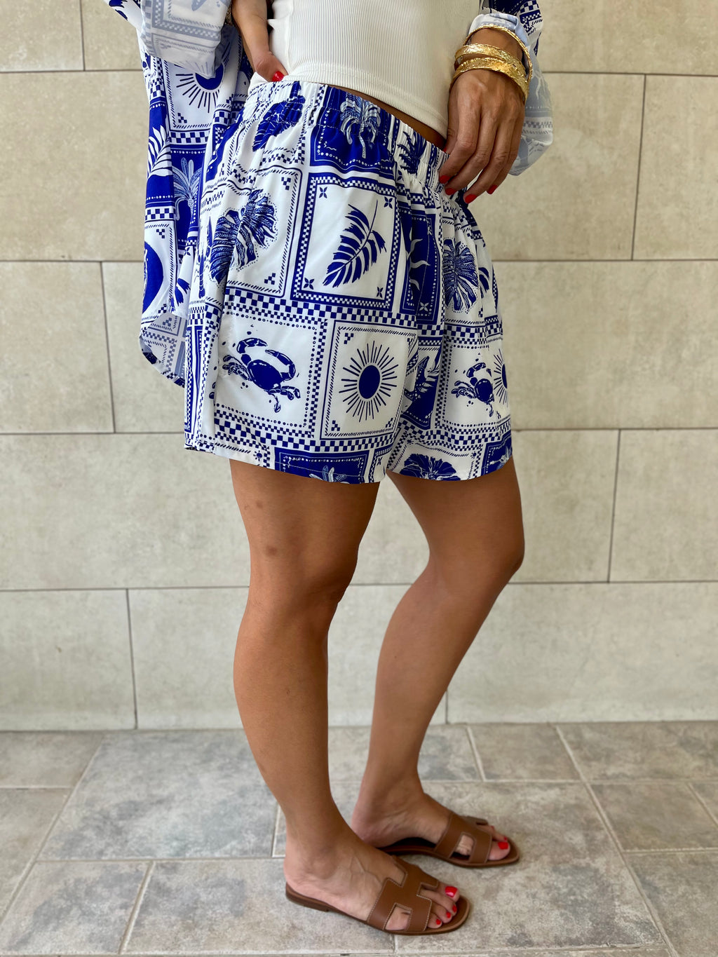 Blues Printed Shorts