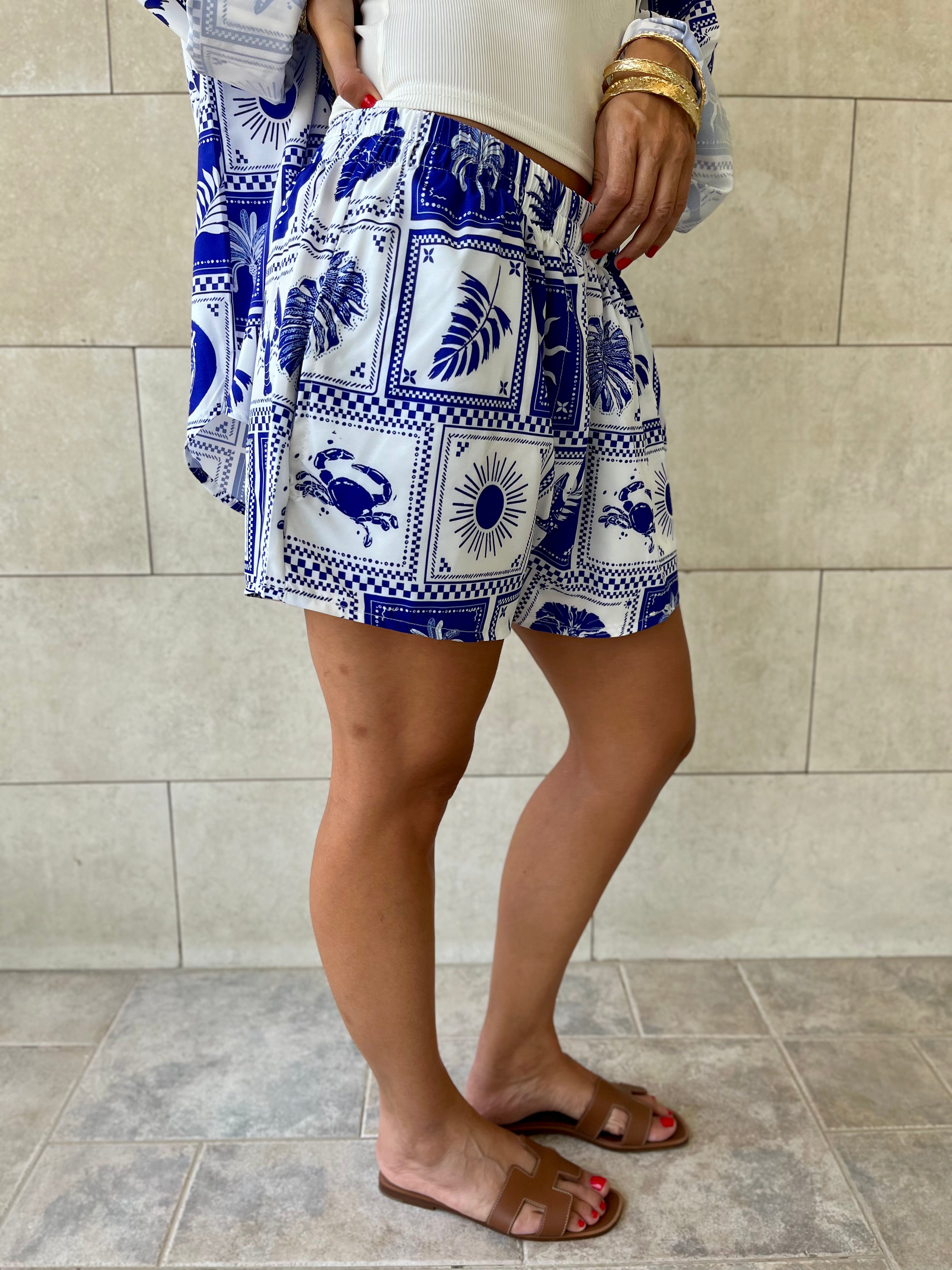 Blues Printed Shorts