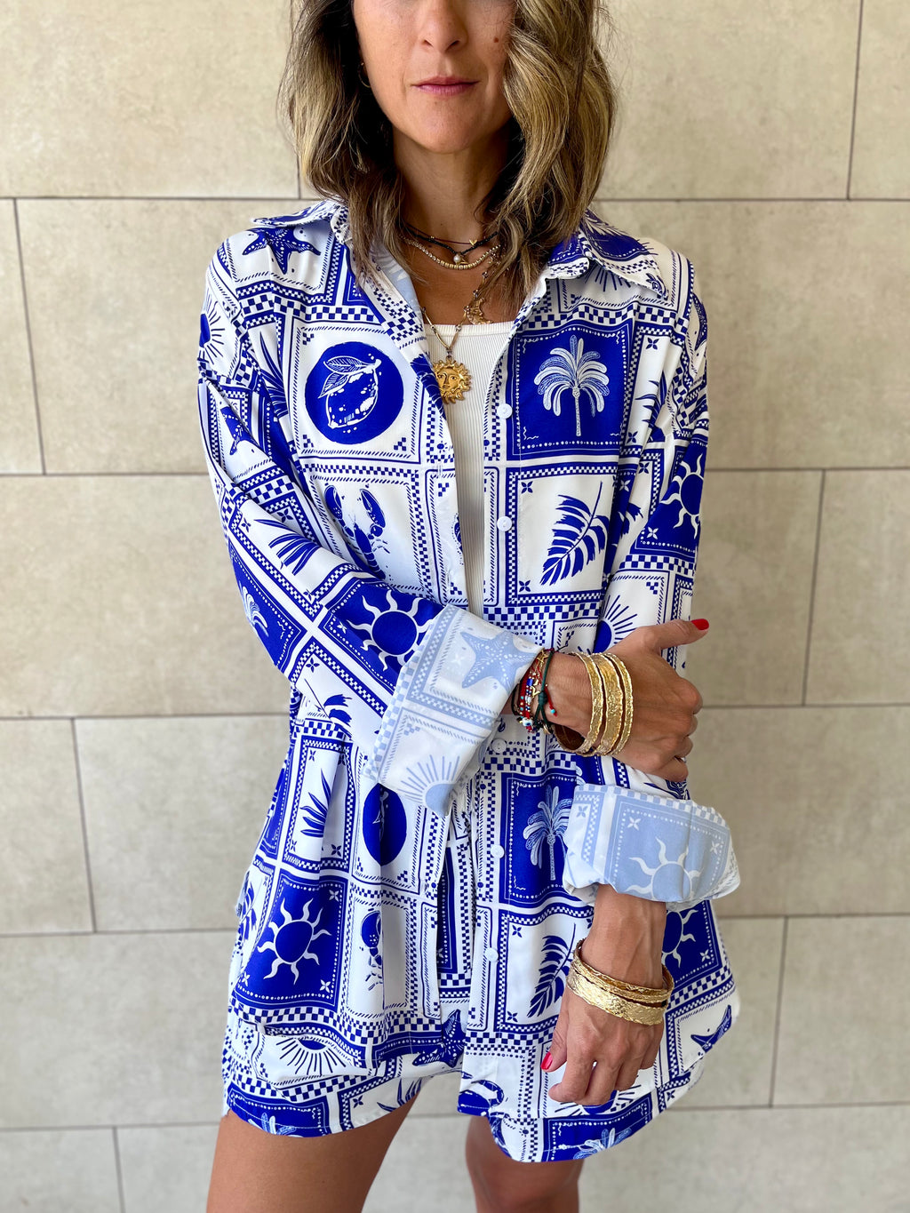 Blues Printed Long Sleeve Shirt