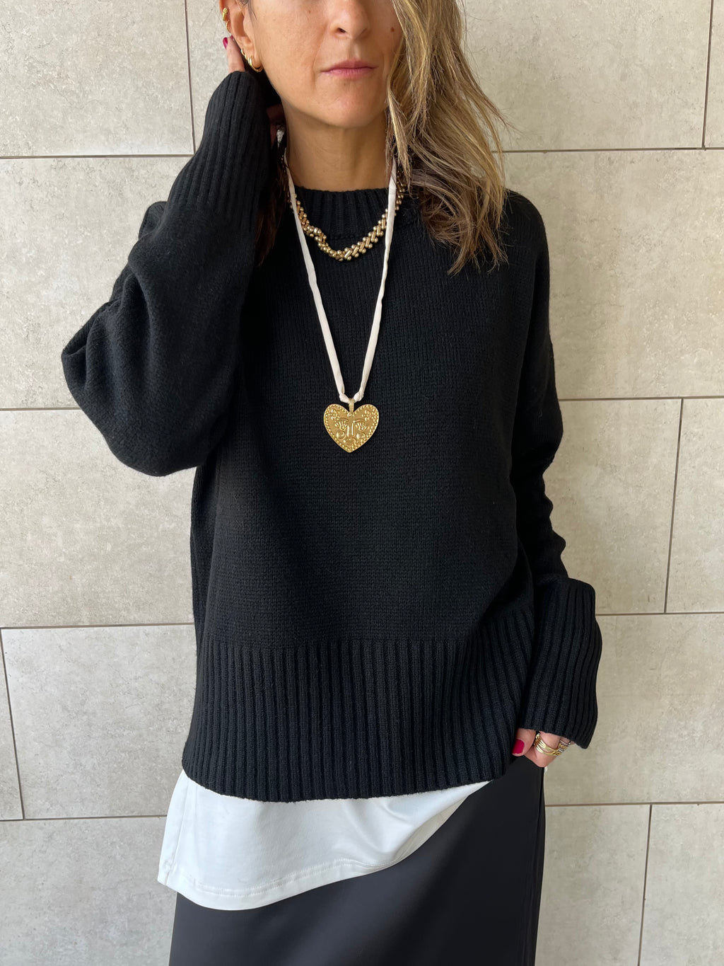 Black Soft Cozy Pullover