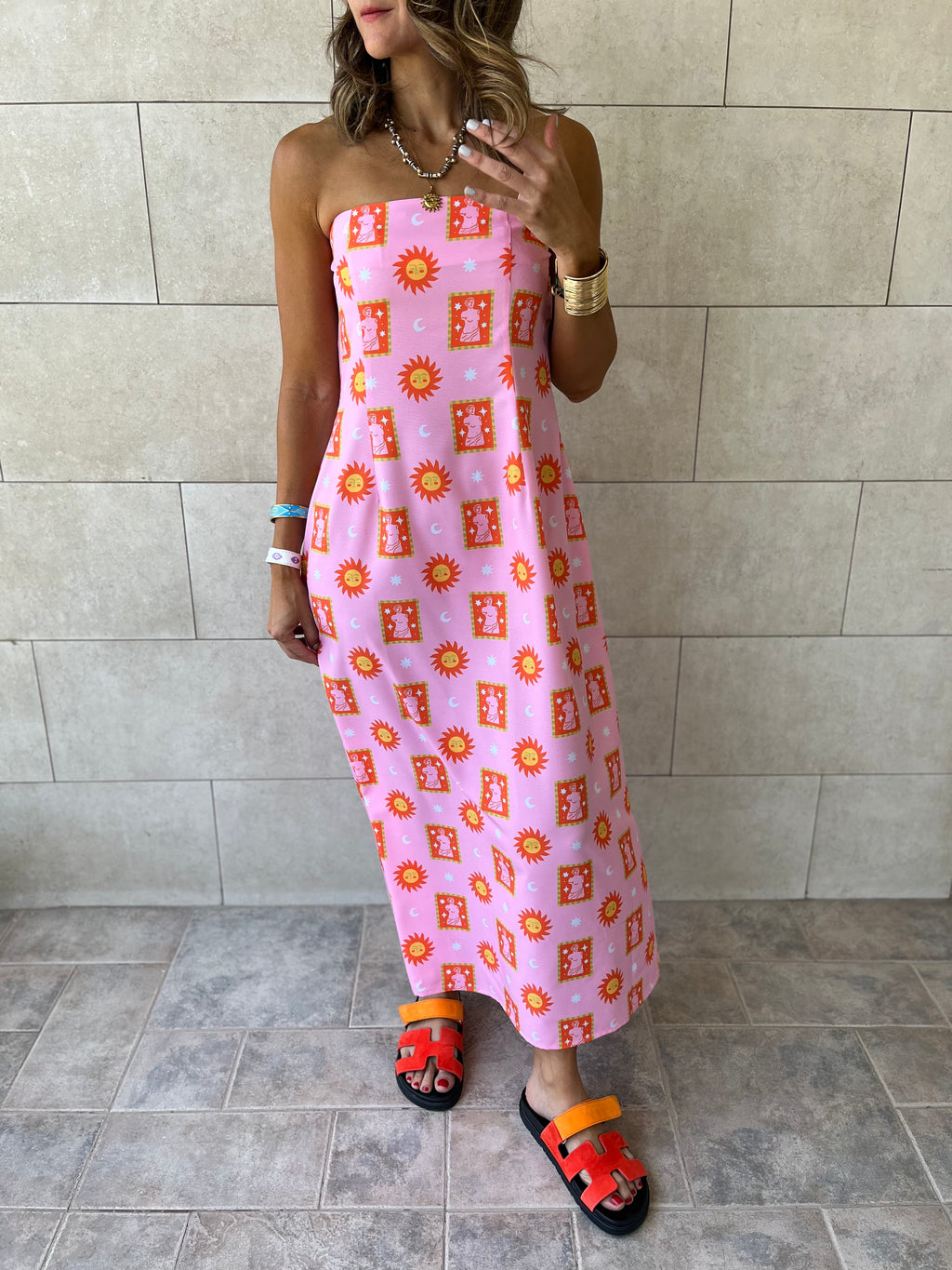 Sunset Off Shoulder Dress