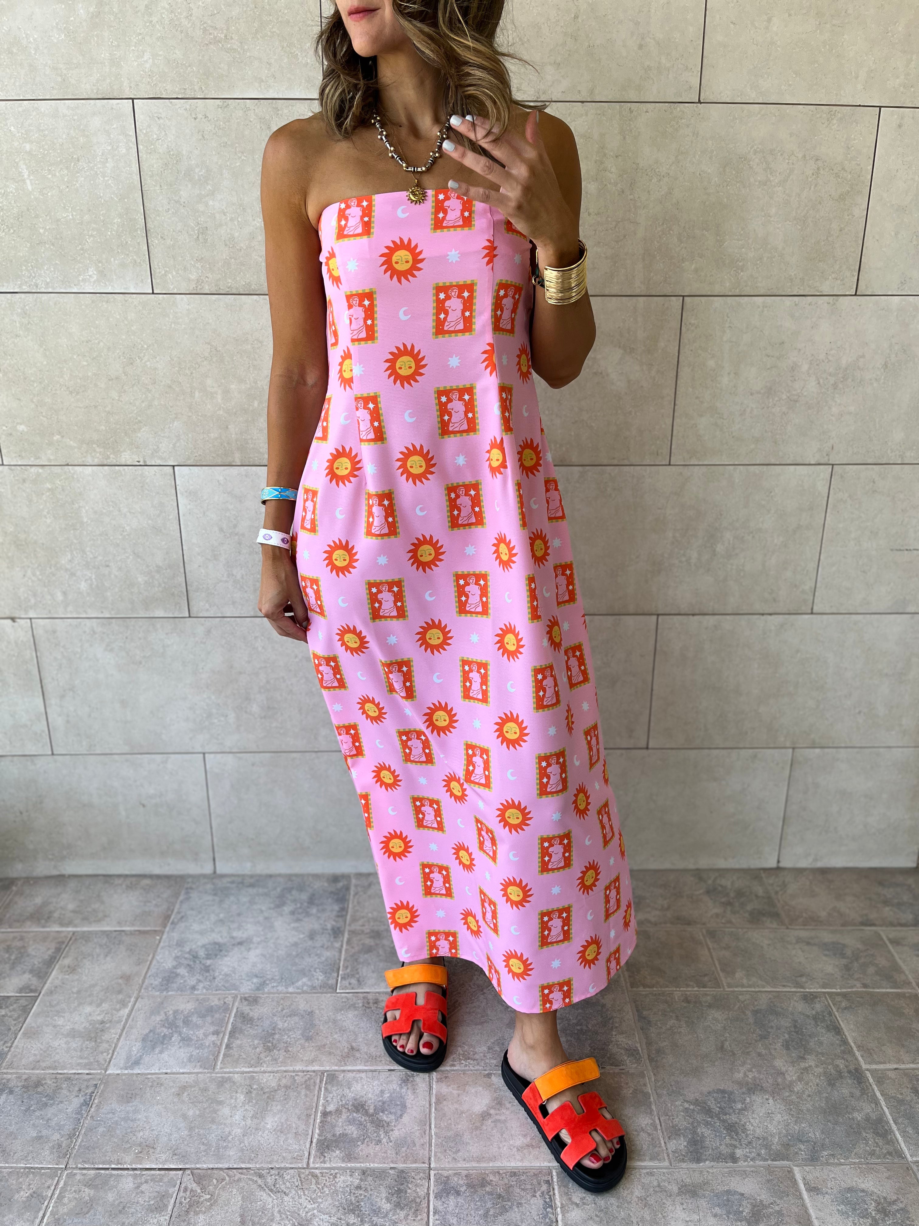 Sunset Off Shoulder Dress