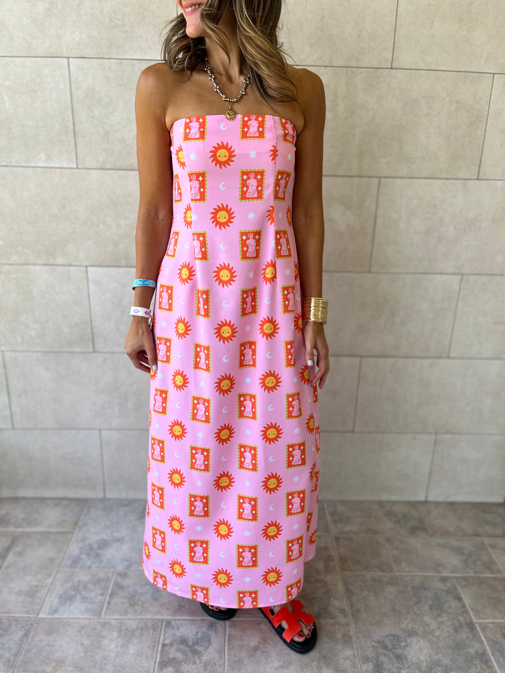 Sunset Off Shoulder Dress