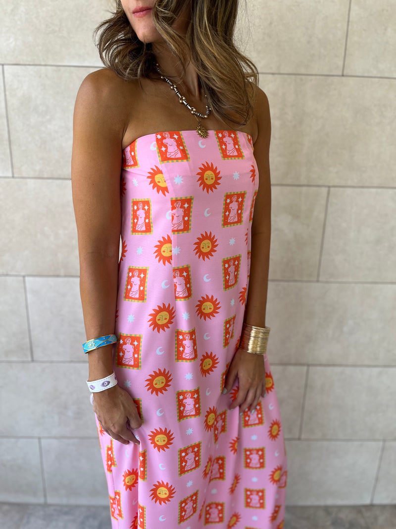 PREORDER Sunset Off Shoulder Dress