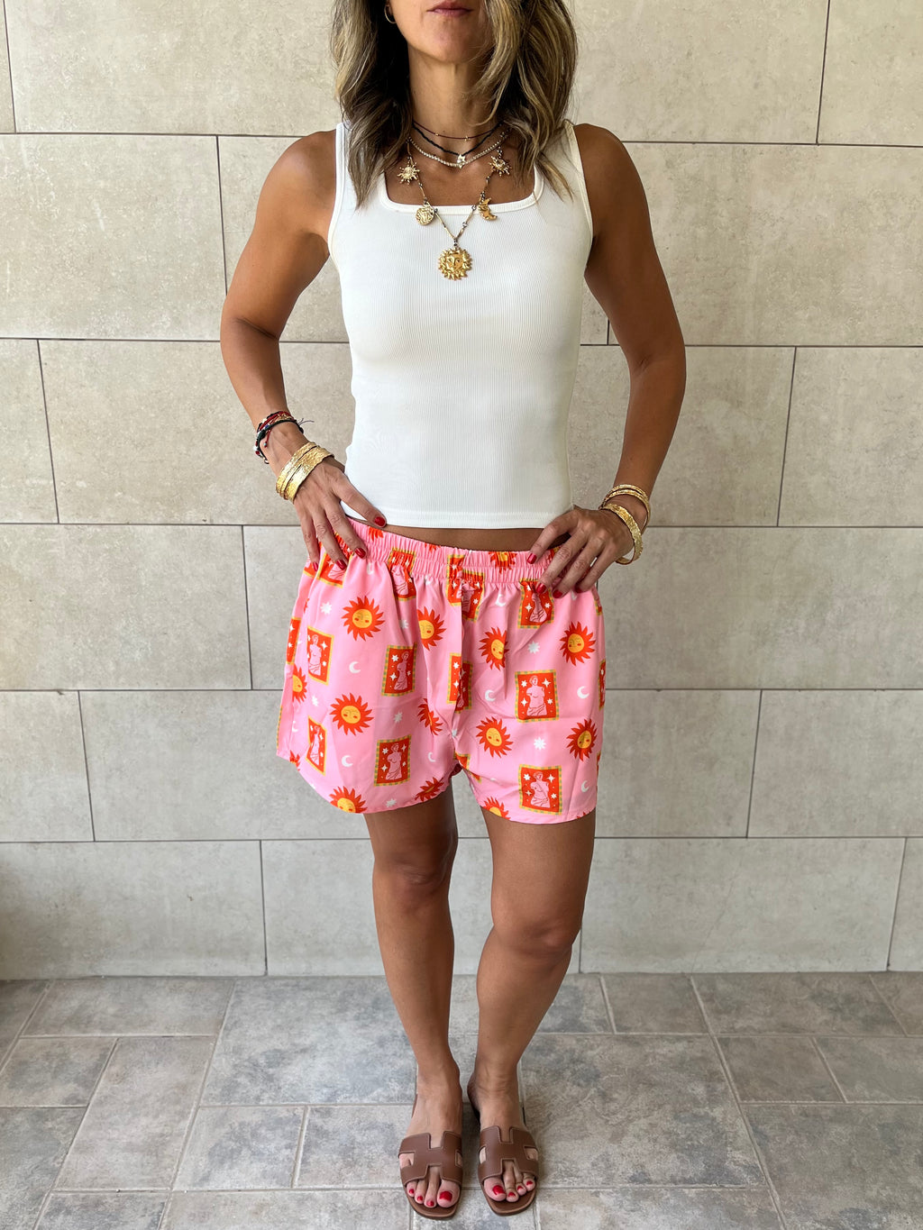 Sunset Printed Shorts