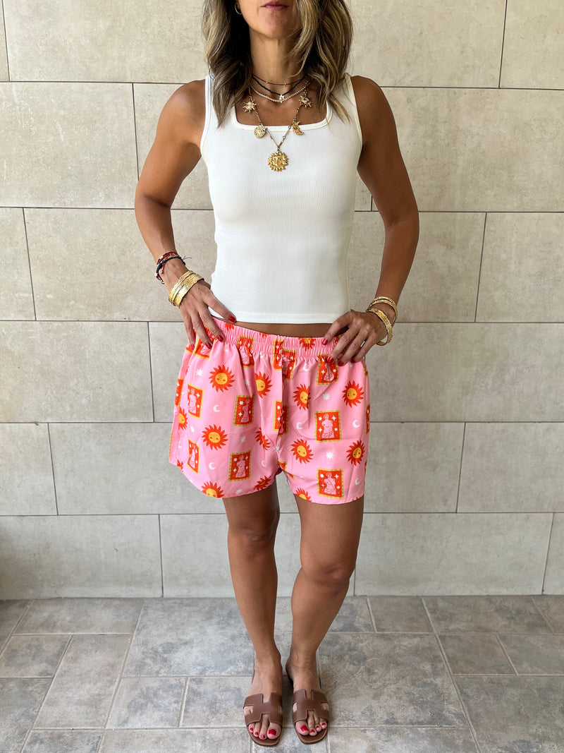 Sunset Printed Shorts