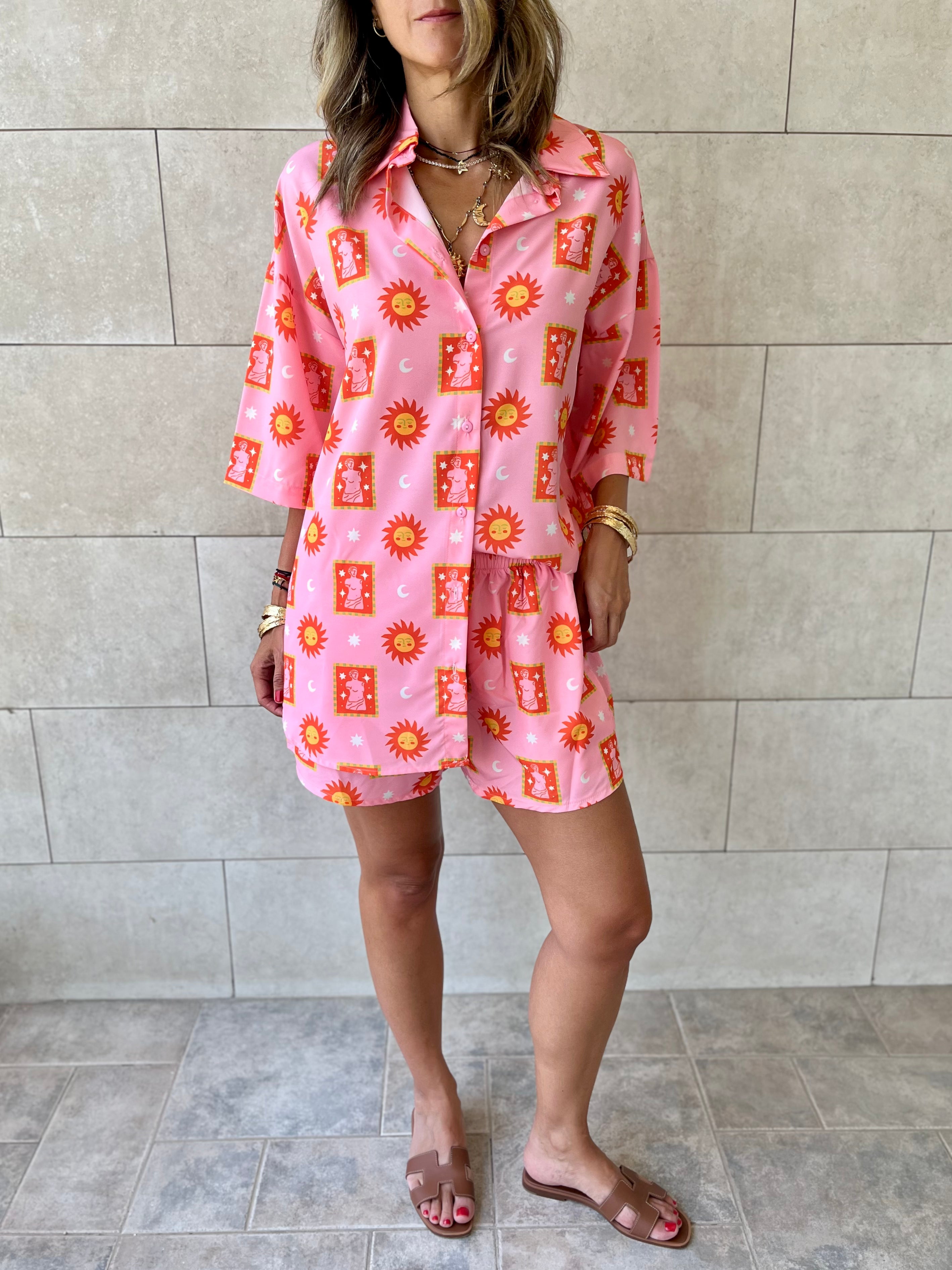 Sunset Printed Shorts