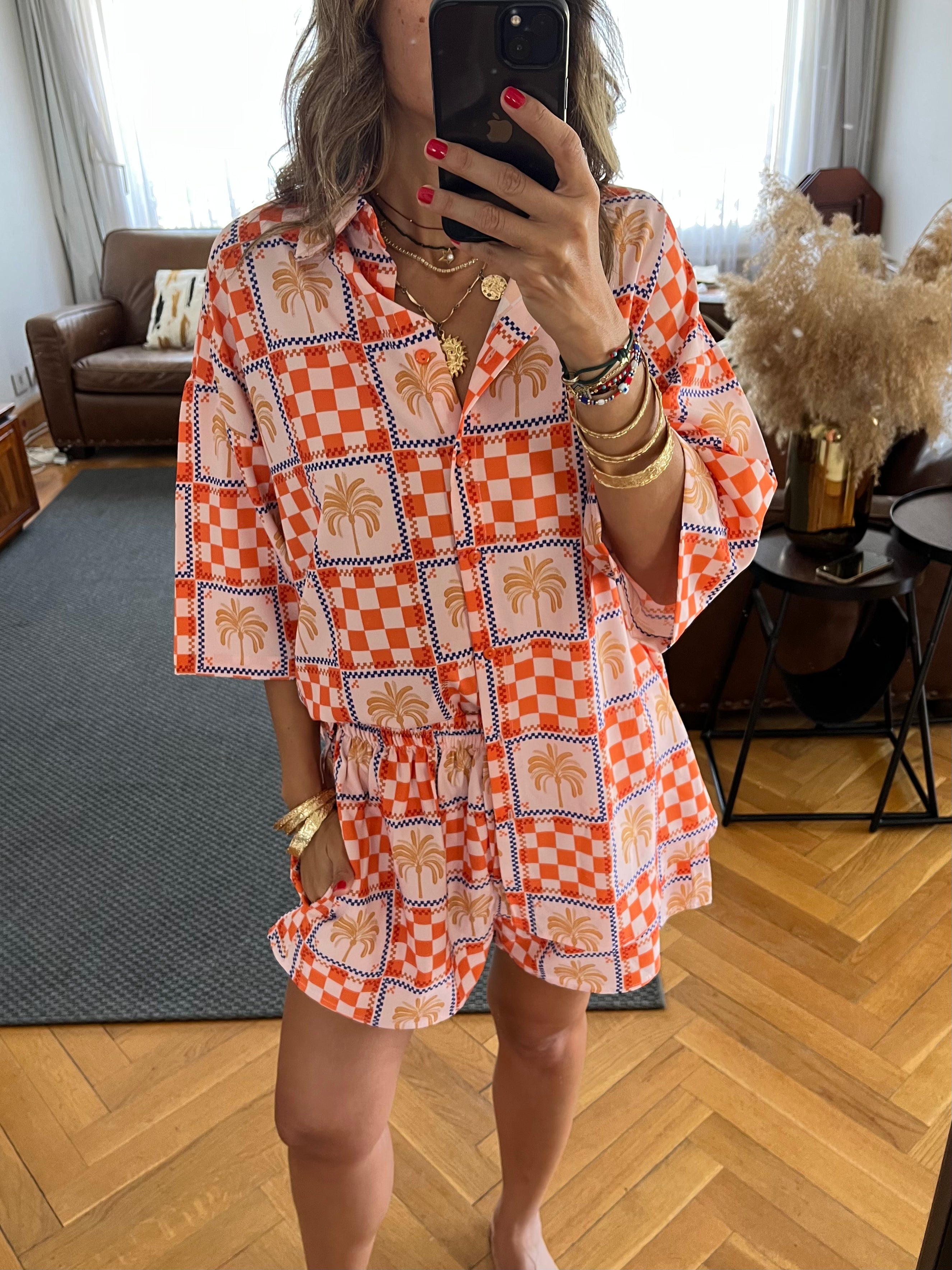 Checkered Short Sleeve Shirt