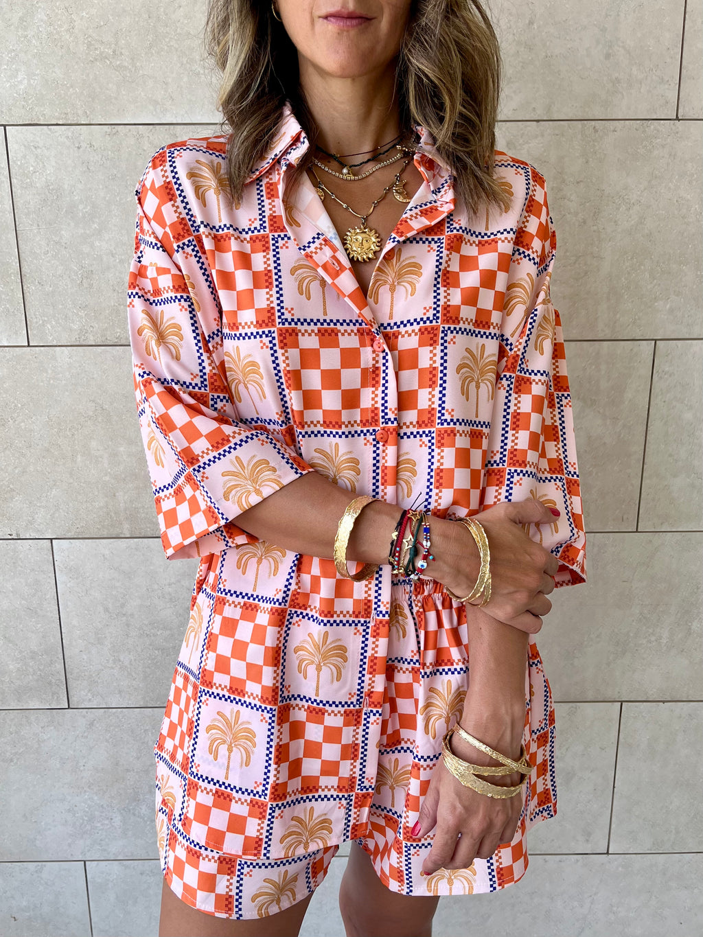 Checkered Short Sleeve Shirt